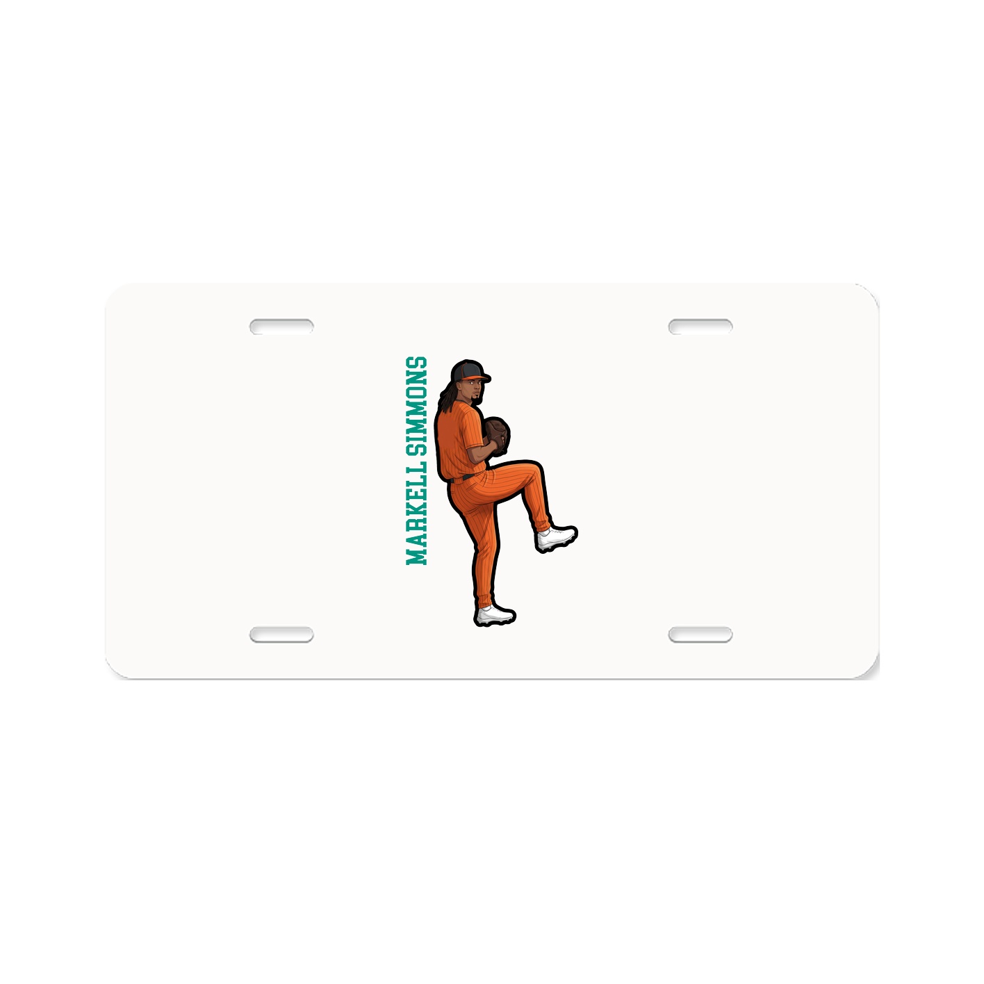 License Plate — Name Vertical in Classic