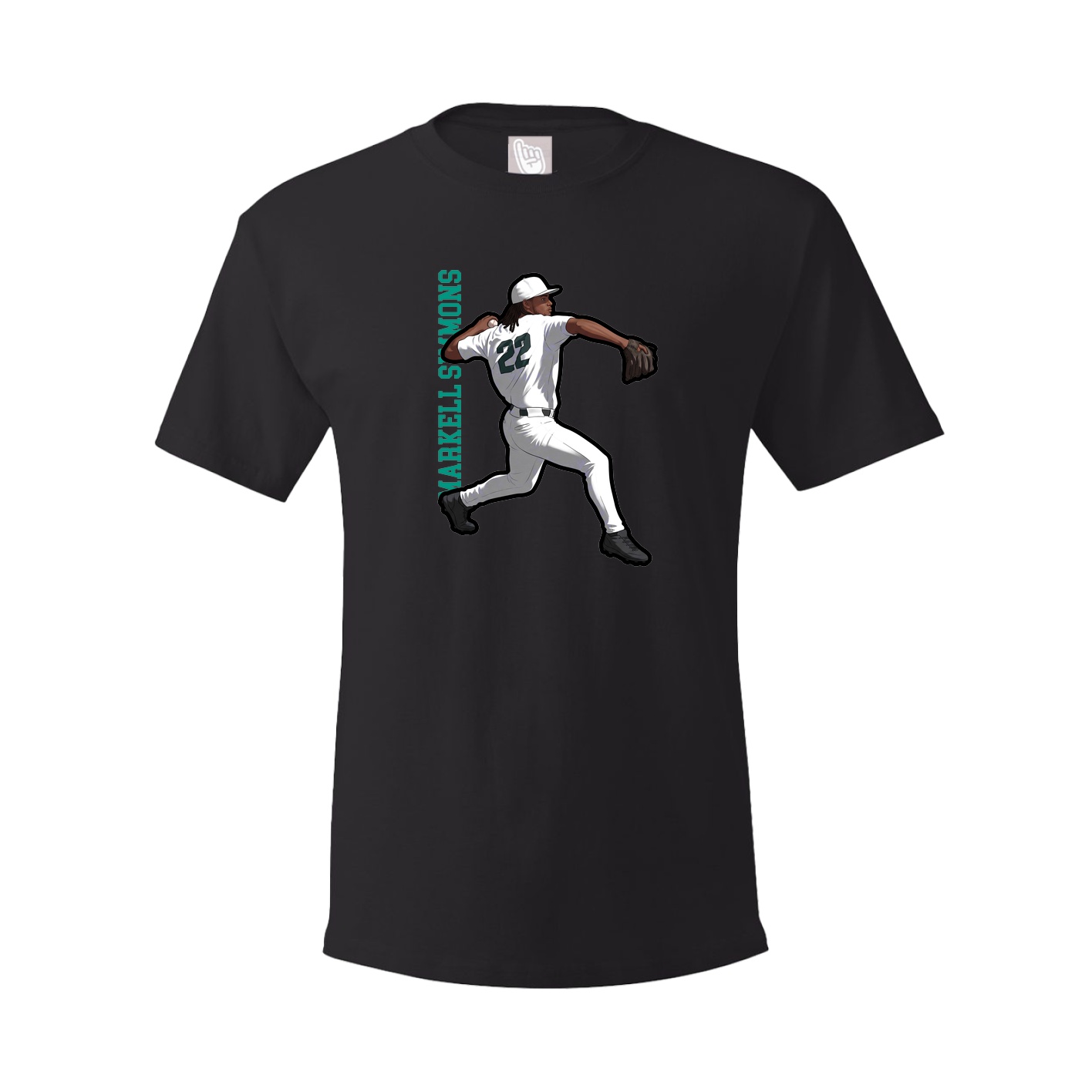 Youth Tee — Name Vertical in Black