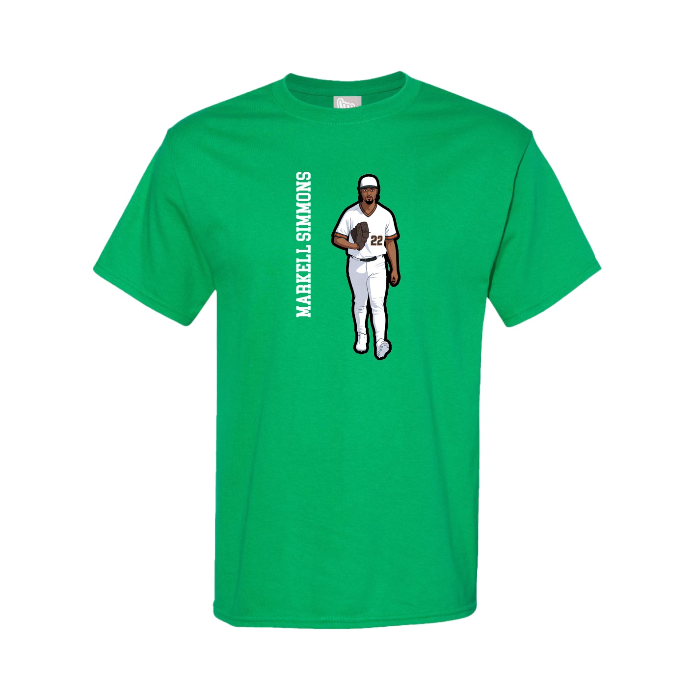 Youth Tee — Name Vertical in Green