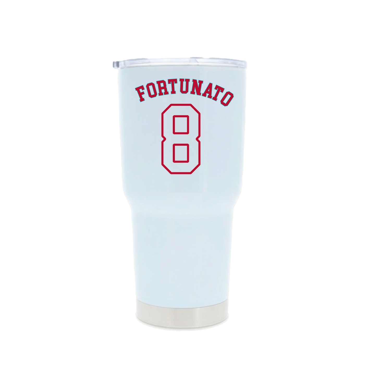 30oz Stainless Steel Tumbler — Shirsey Arch in White