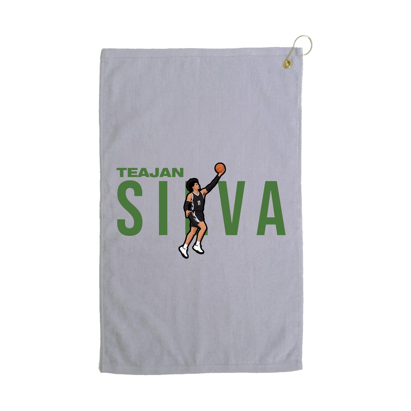 Golf Towel — Player Name in Grey