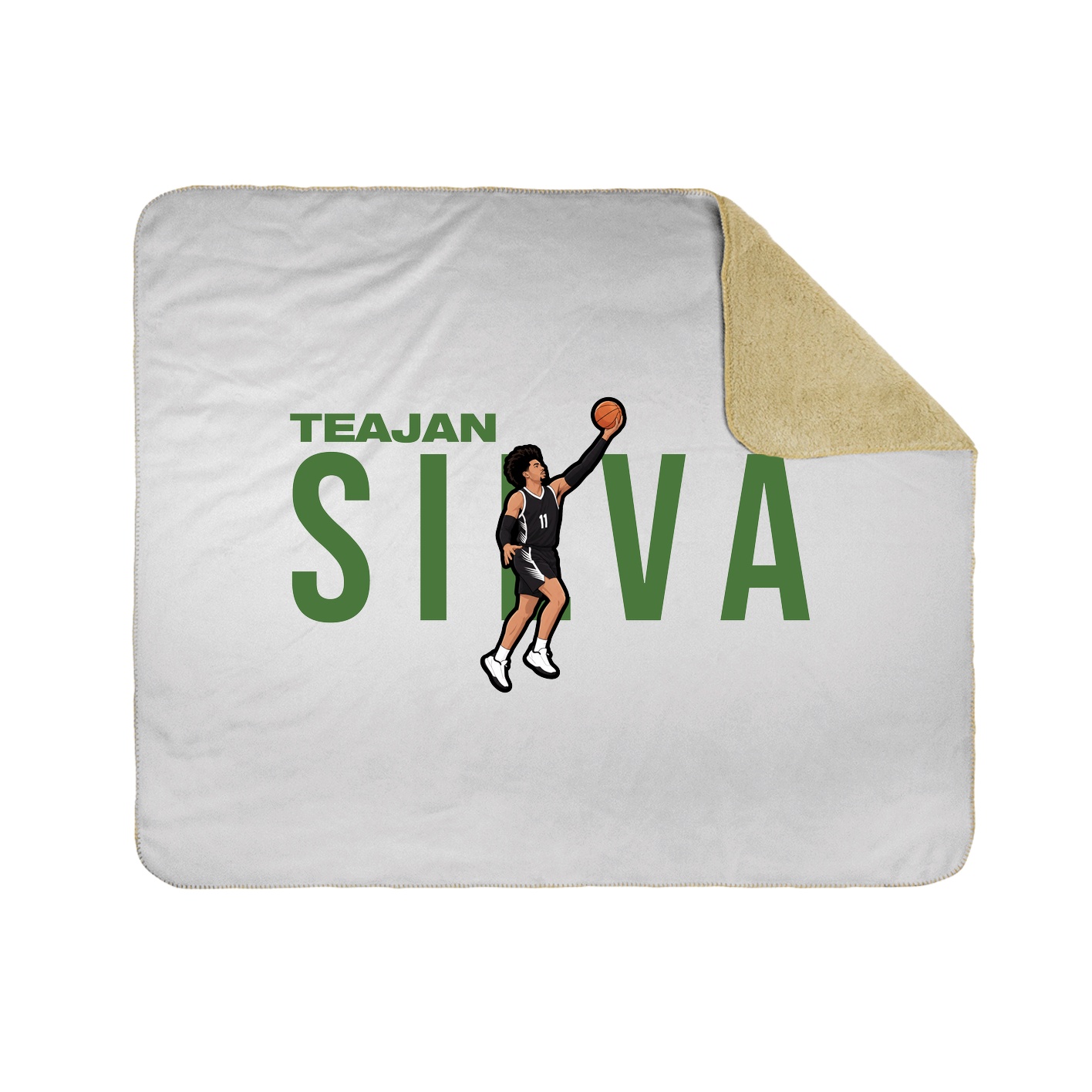 Throw Blanket — Player Name in White
