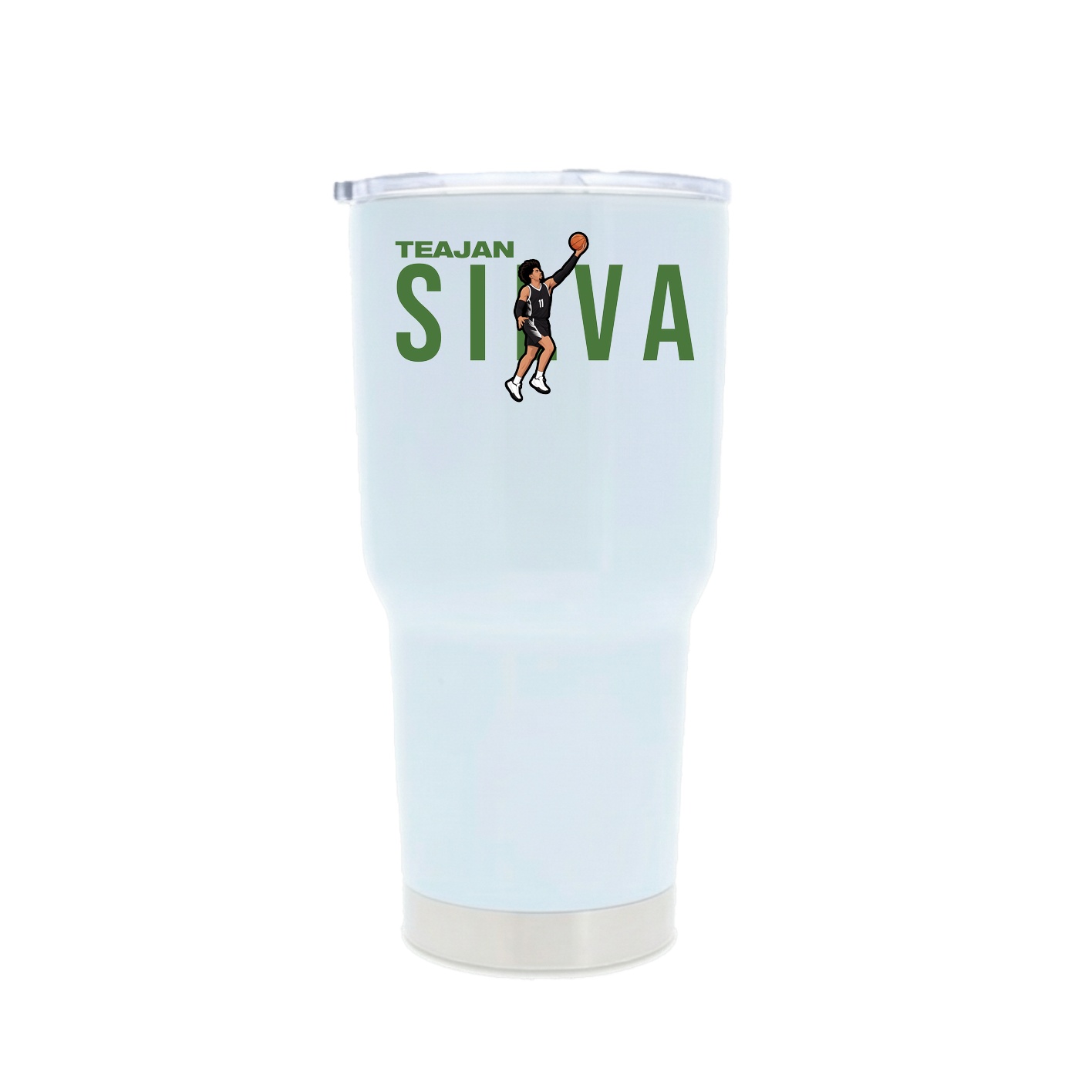 30oz Stainless Steel Tumbler — Player Name in White