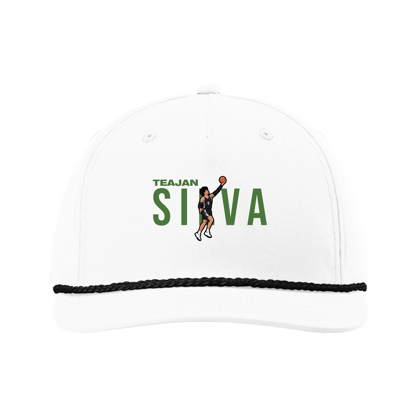 Five-Panel Classic Rope Cap — Player Name in White