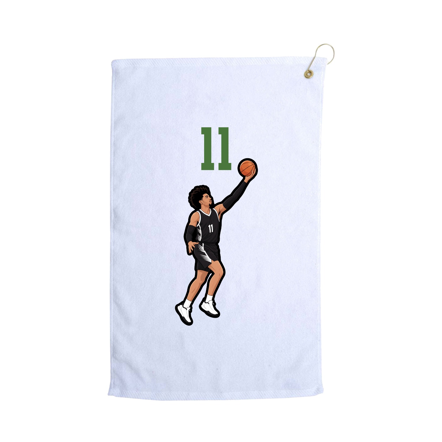 Golf Towel — Number Top in White