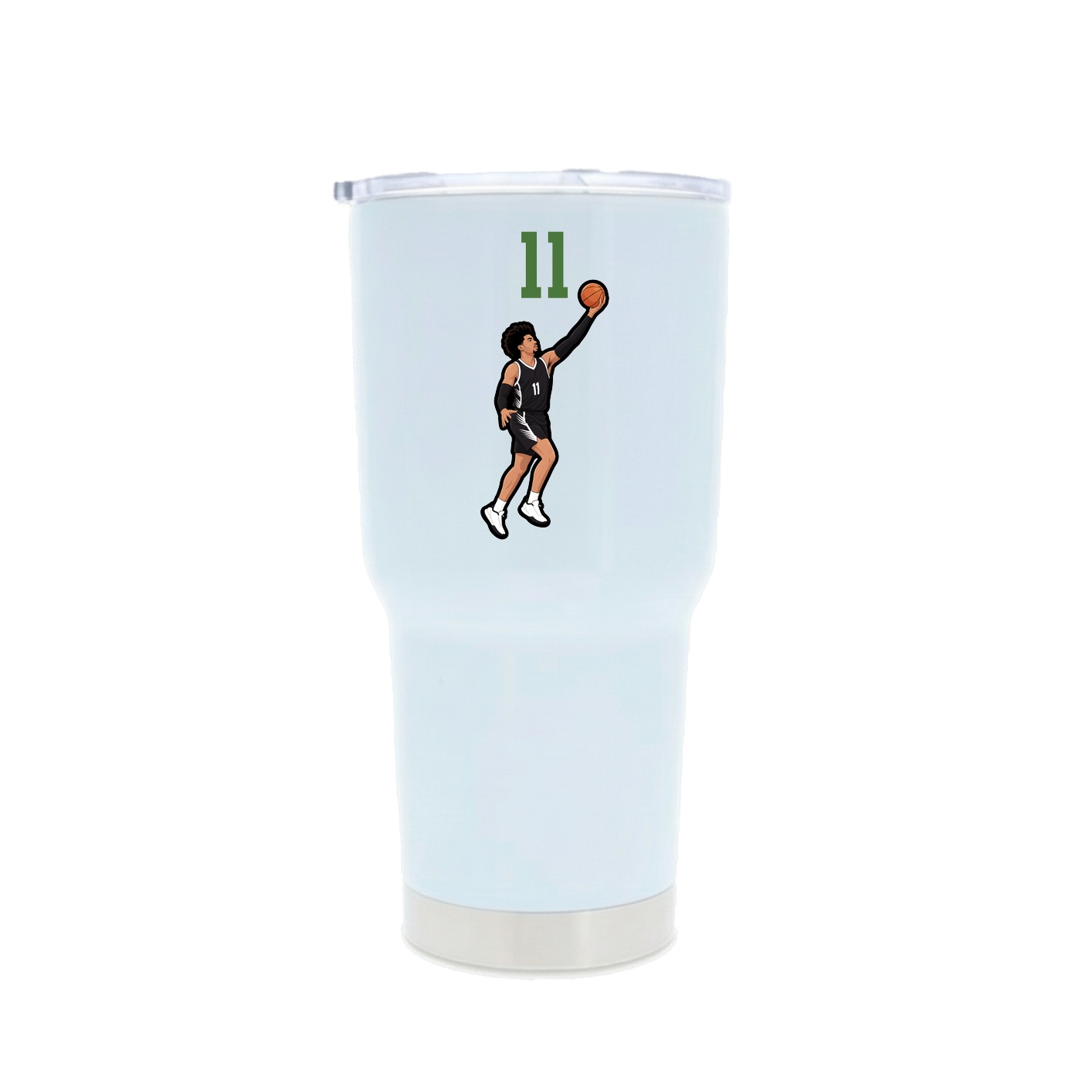 30oz Stainless Steel Tumbler — Number Top in White
