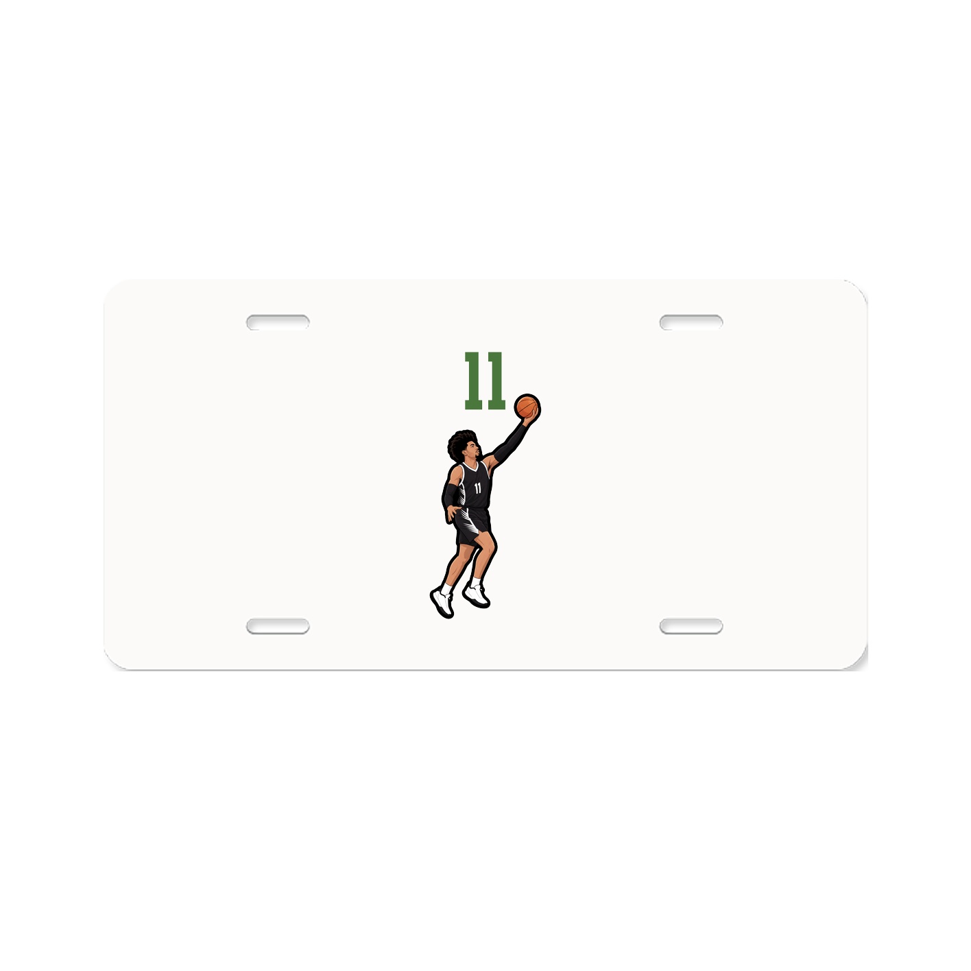 License Plate — Number Top in Classic