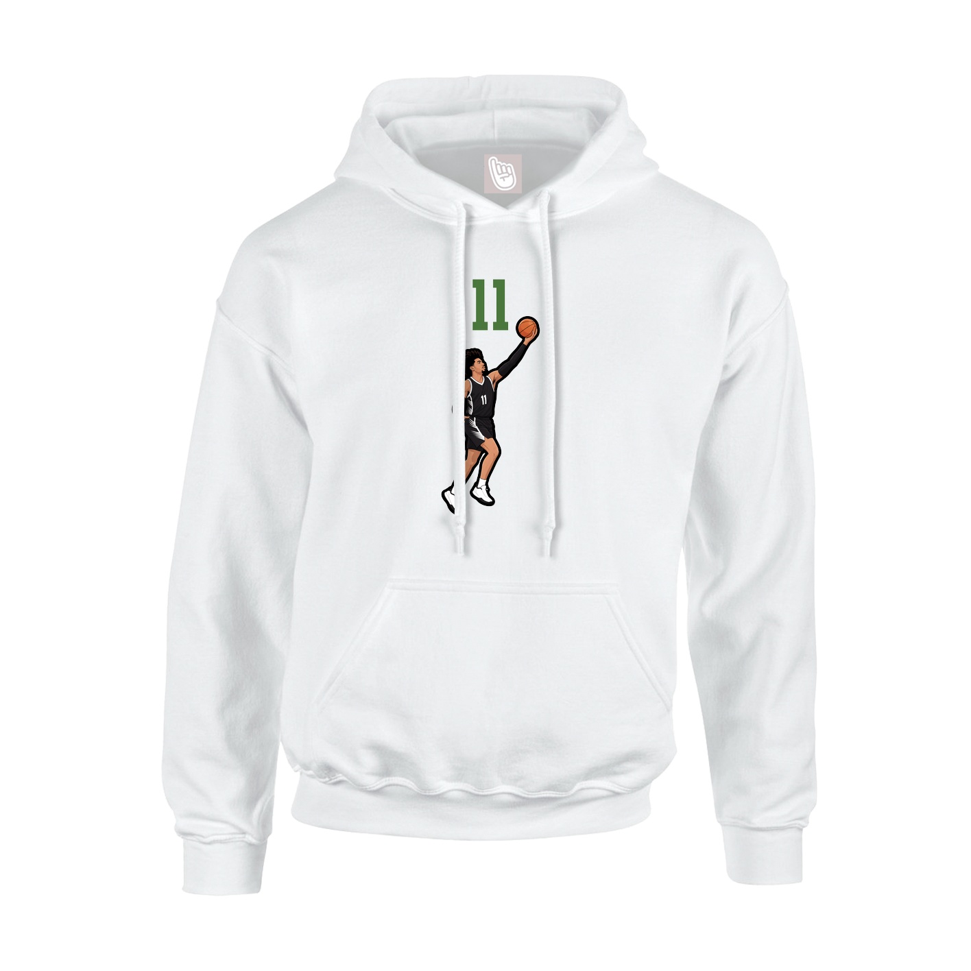 Hoodie — Number Top in White