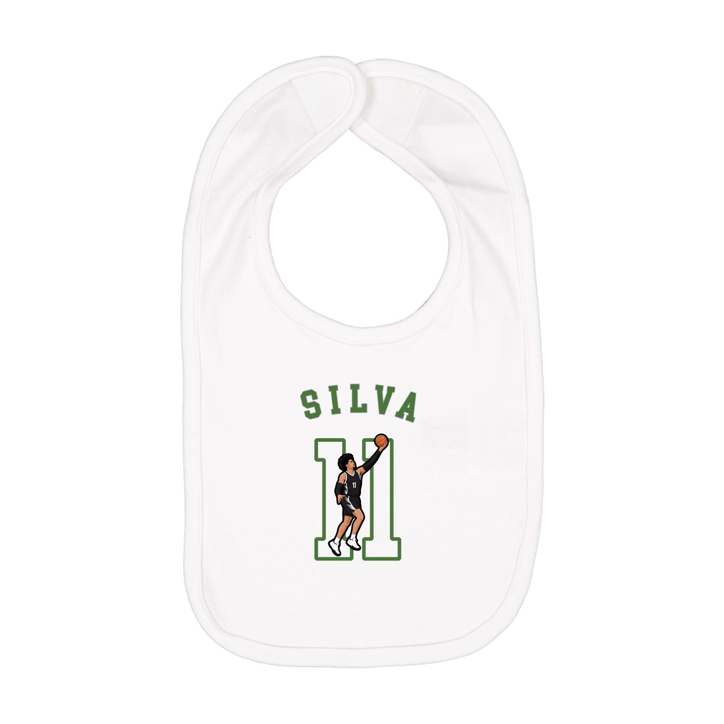 Infant Bib — Shirsey Arch in White