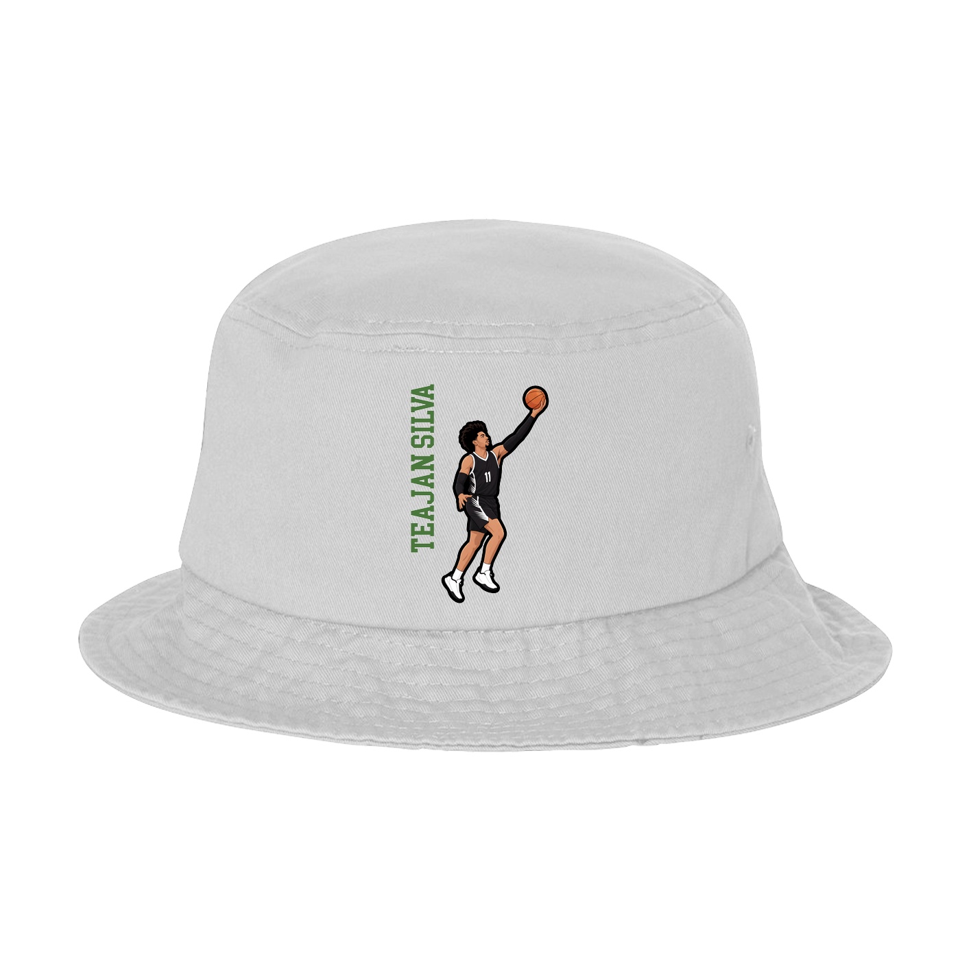 Bucket Cap — Name Vertical in White