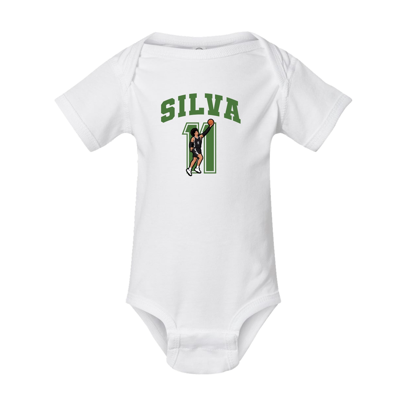 Baby Onesie — Number in White