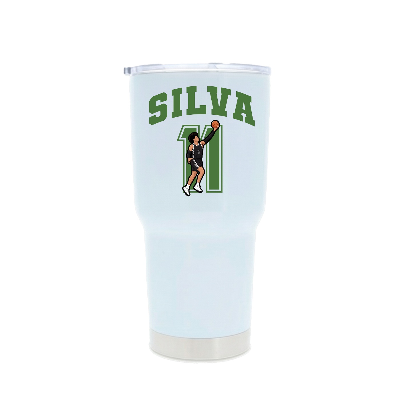30oz Stainless Steel Tumbler — Number in White