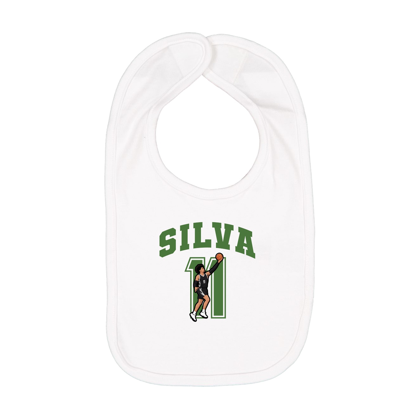 Infant Bib — Number in White