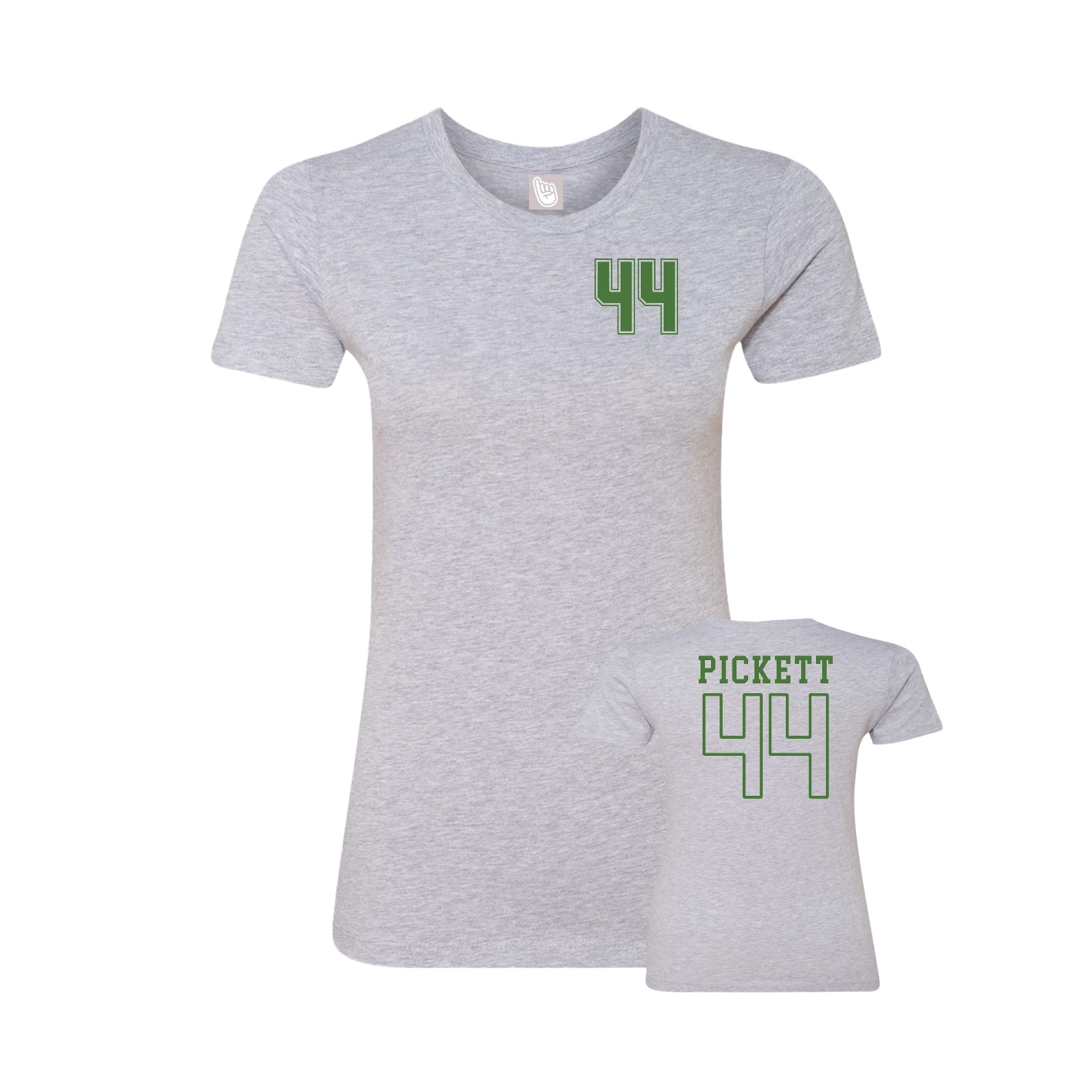Fitted Women's Tee — Chest Back in Grey