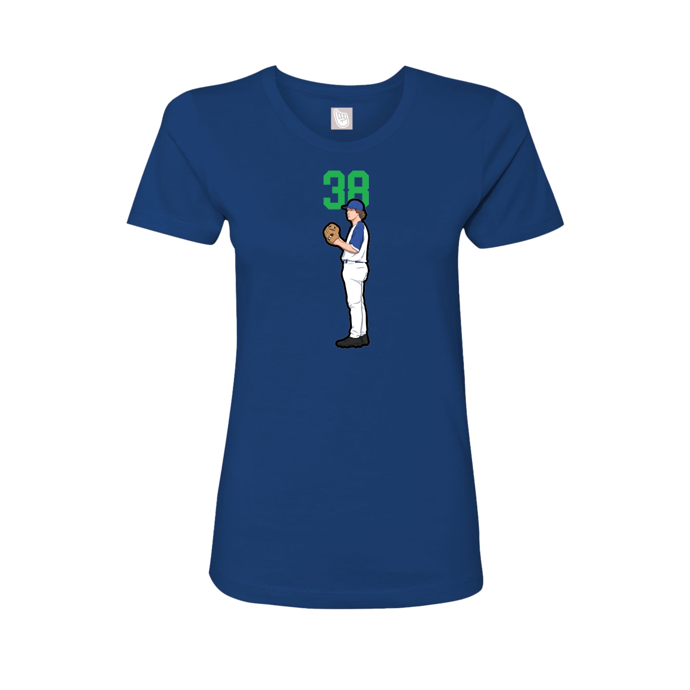 Fitted Women's Tee — Number Top in Royal