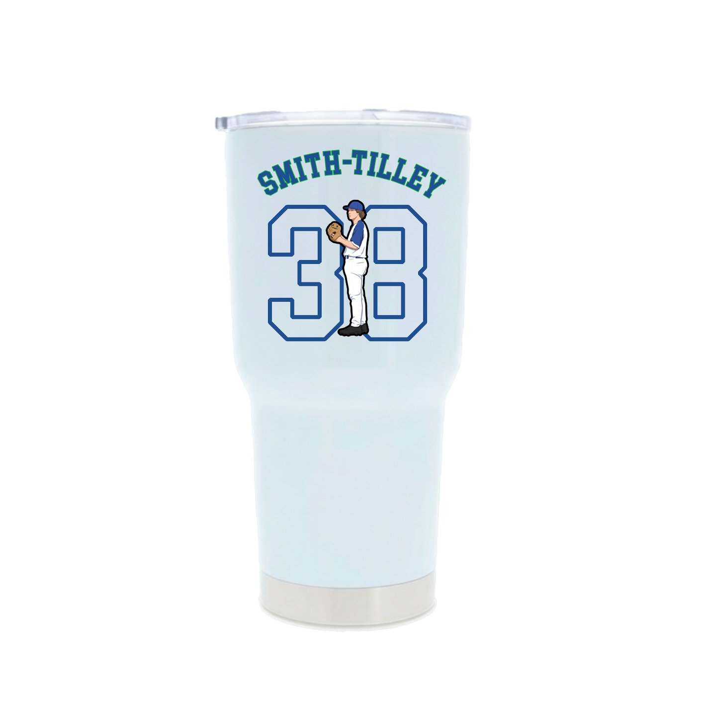 30oz Stainless Steel Tumbler — Shirsey Arch in White