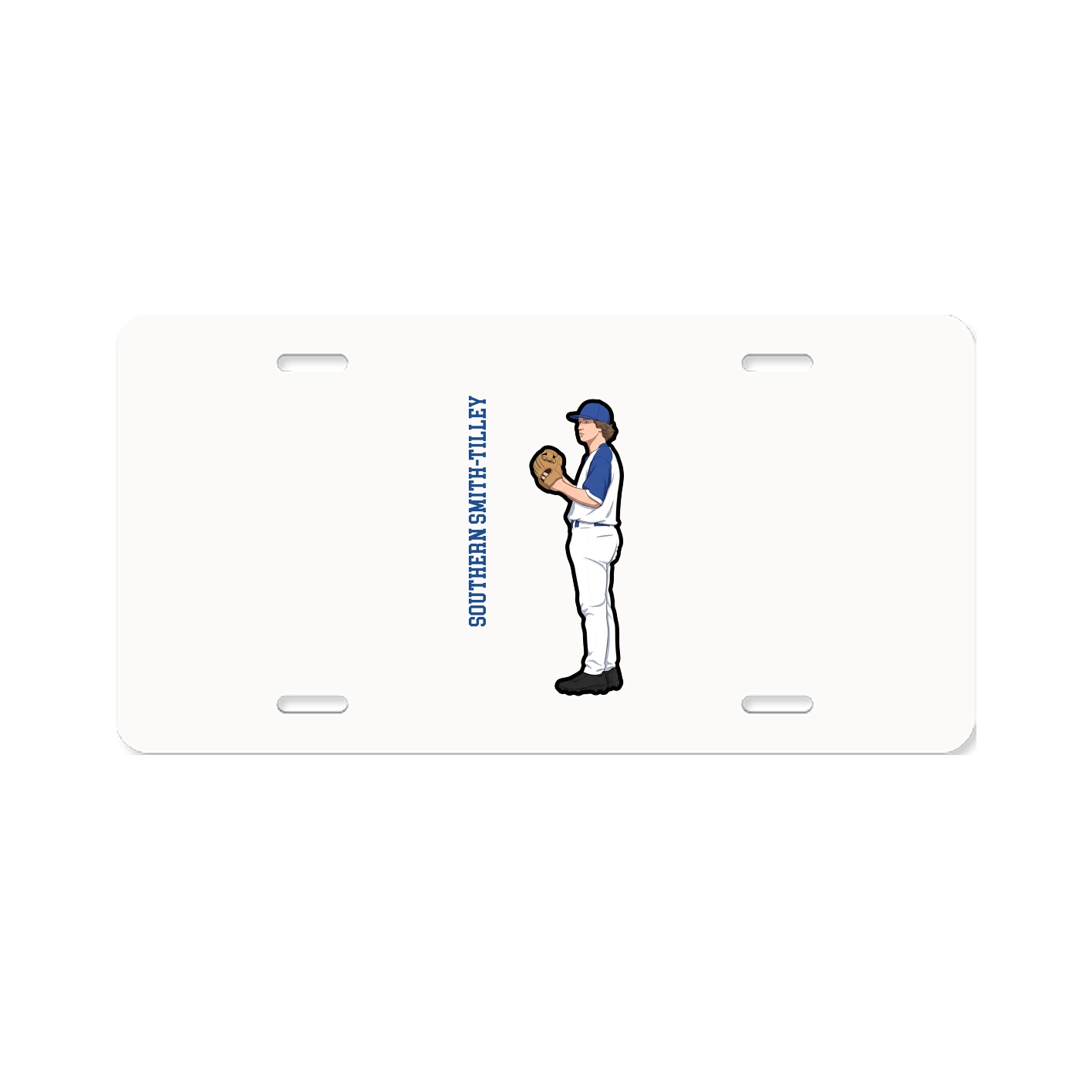 License Plate — Name Vertical in Classic
