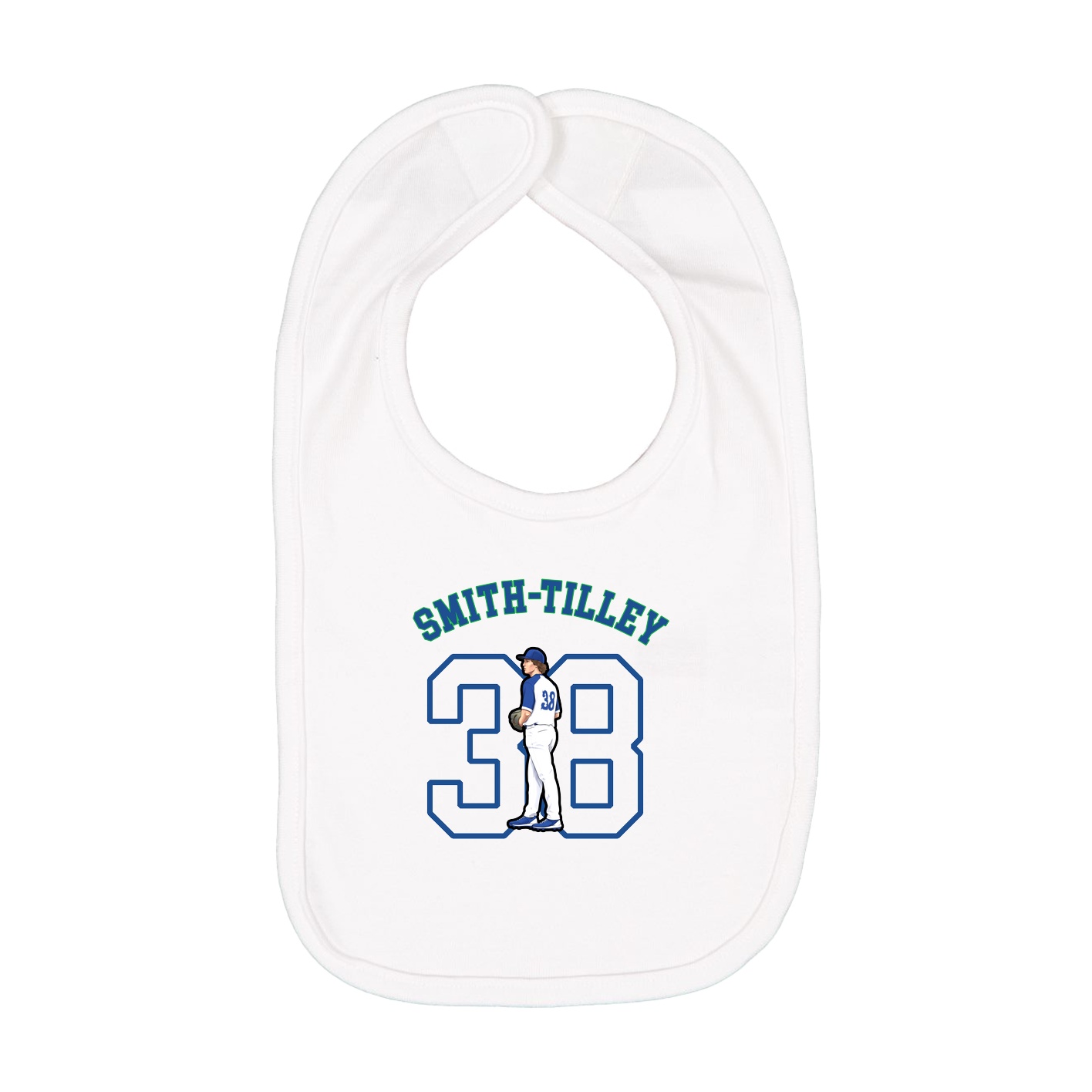 Infant Bib — Shirsey Arch in White
