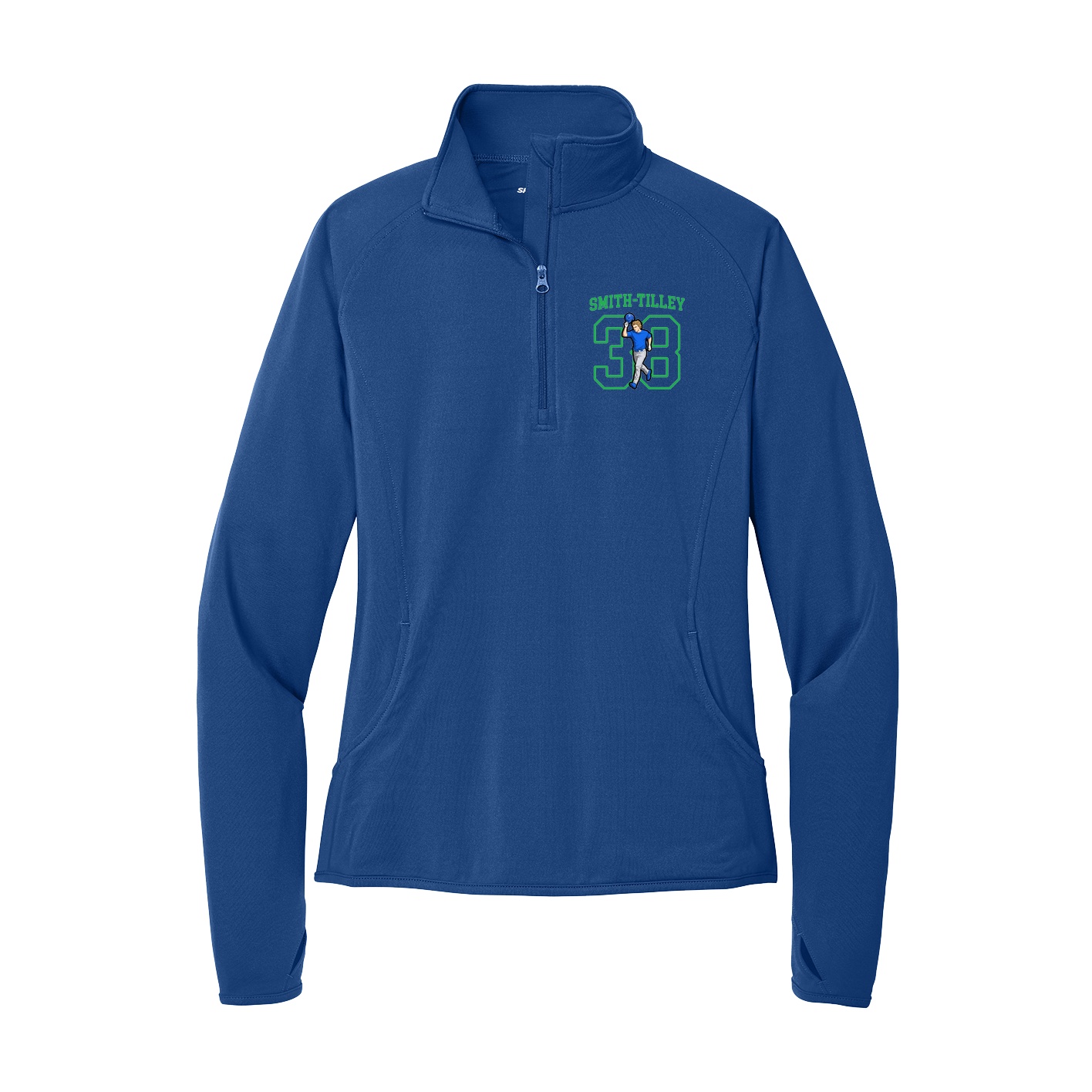Women's Q-Zip Pullover — Shirsey in Royal