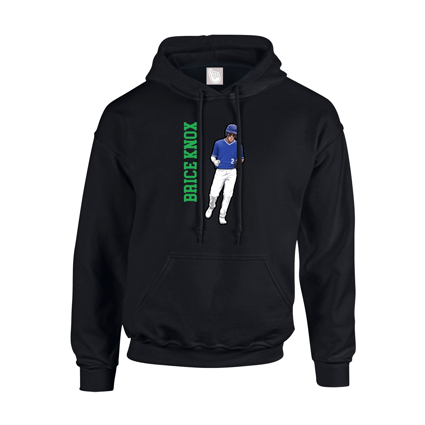 Hoodie — Name Vertical in Black