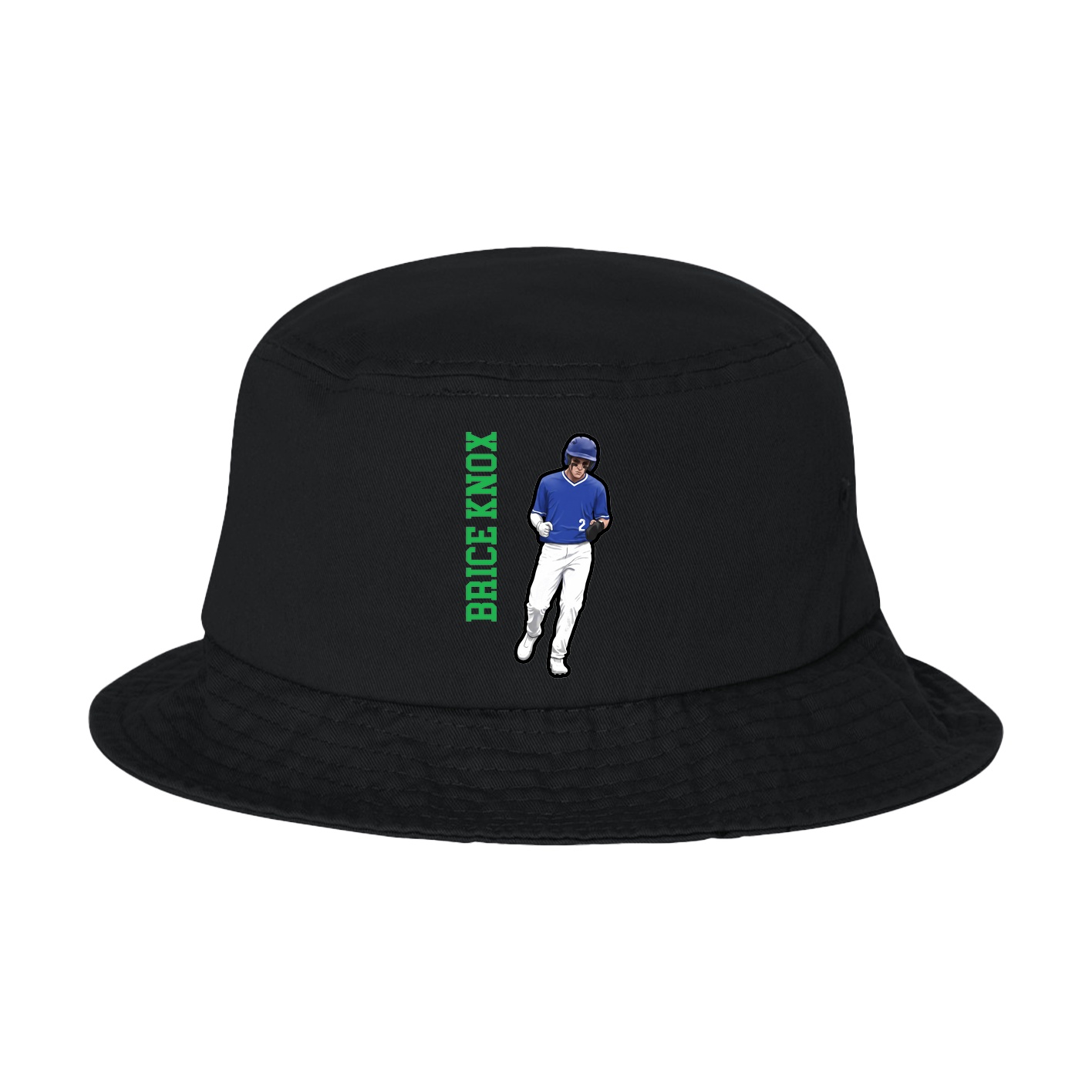 Bucket Cap — Name Vertical in Black