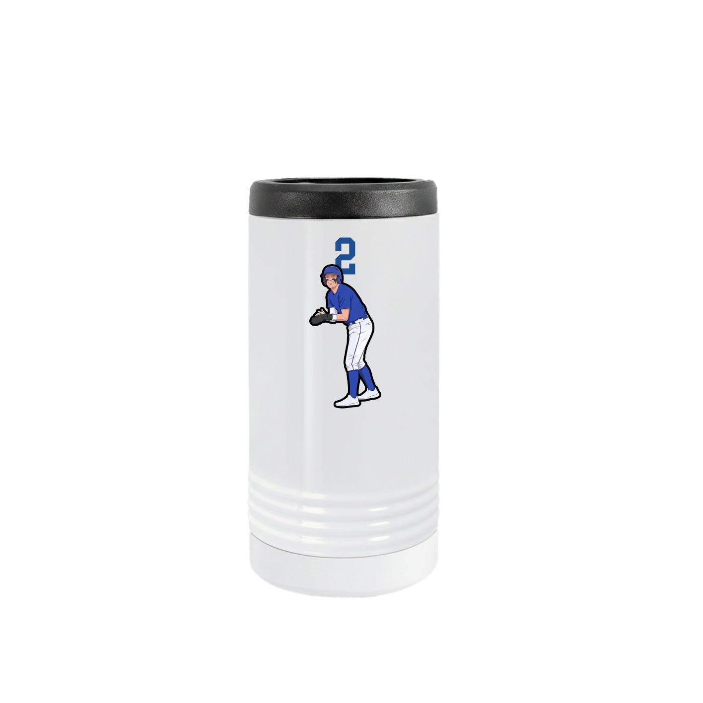 Slim Beverage Holder — Number Top in White