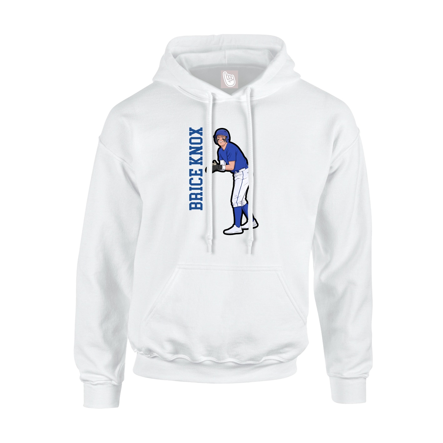 Youth Hoodie — Name Vertical in White