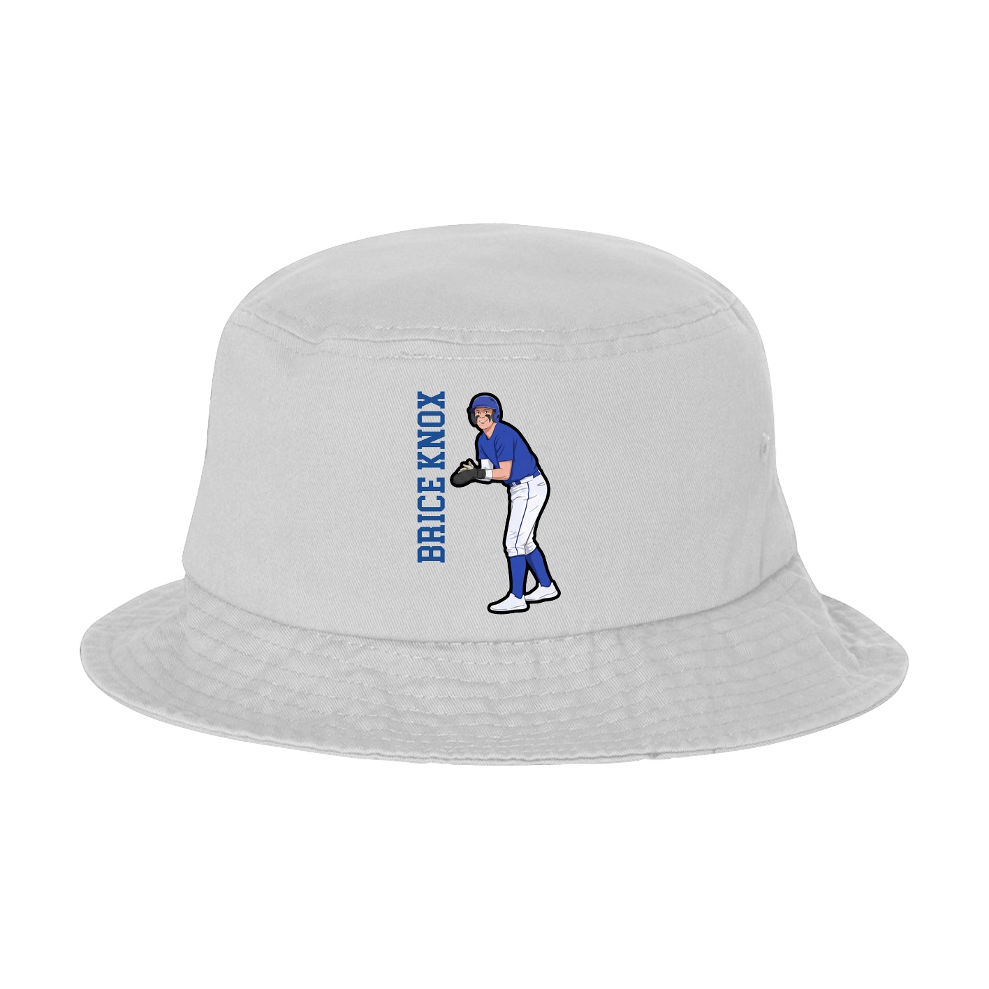 Bucket Cap — Name Vertical in White