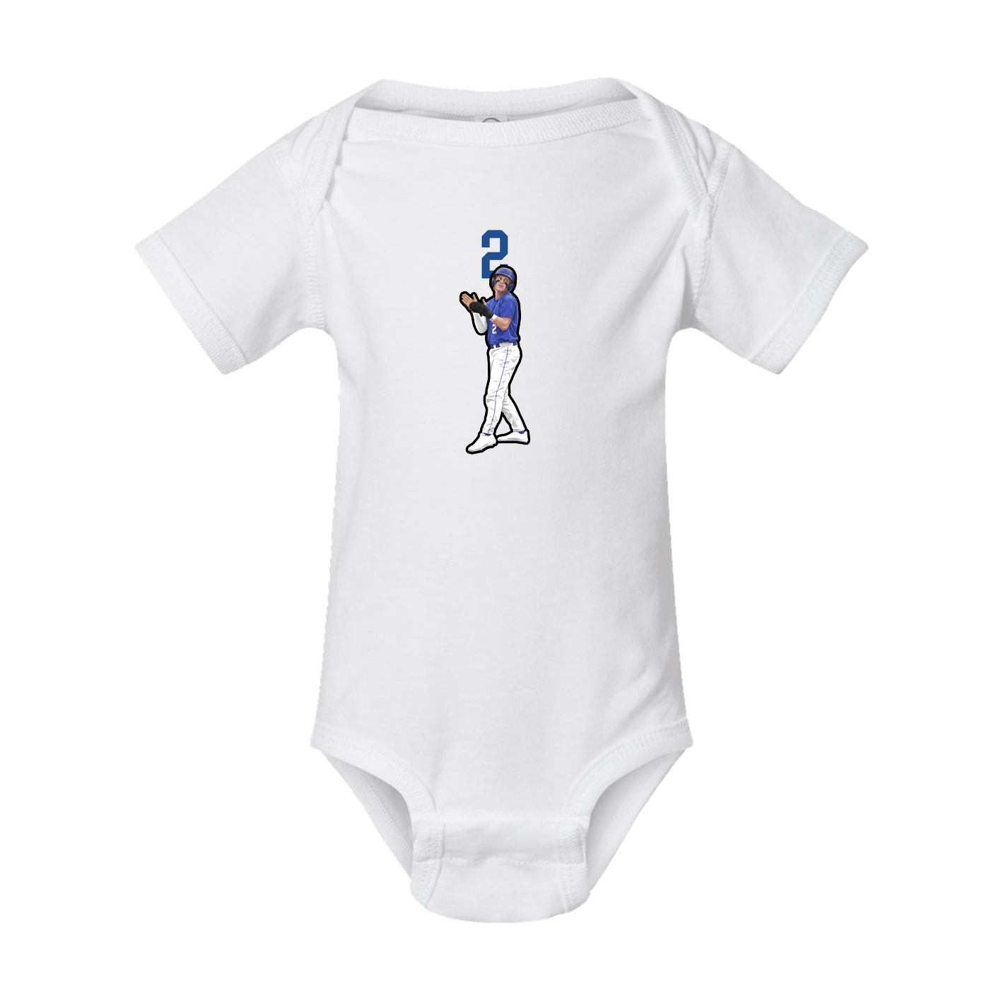 Baby Onesie — Number Top in White