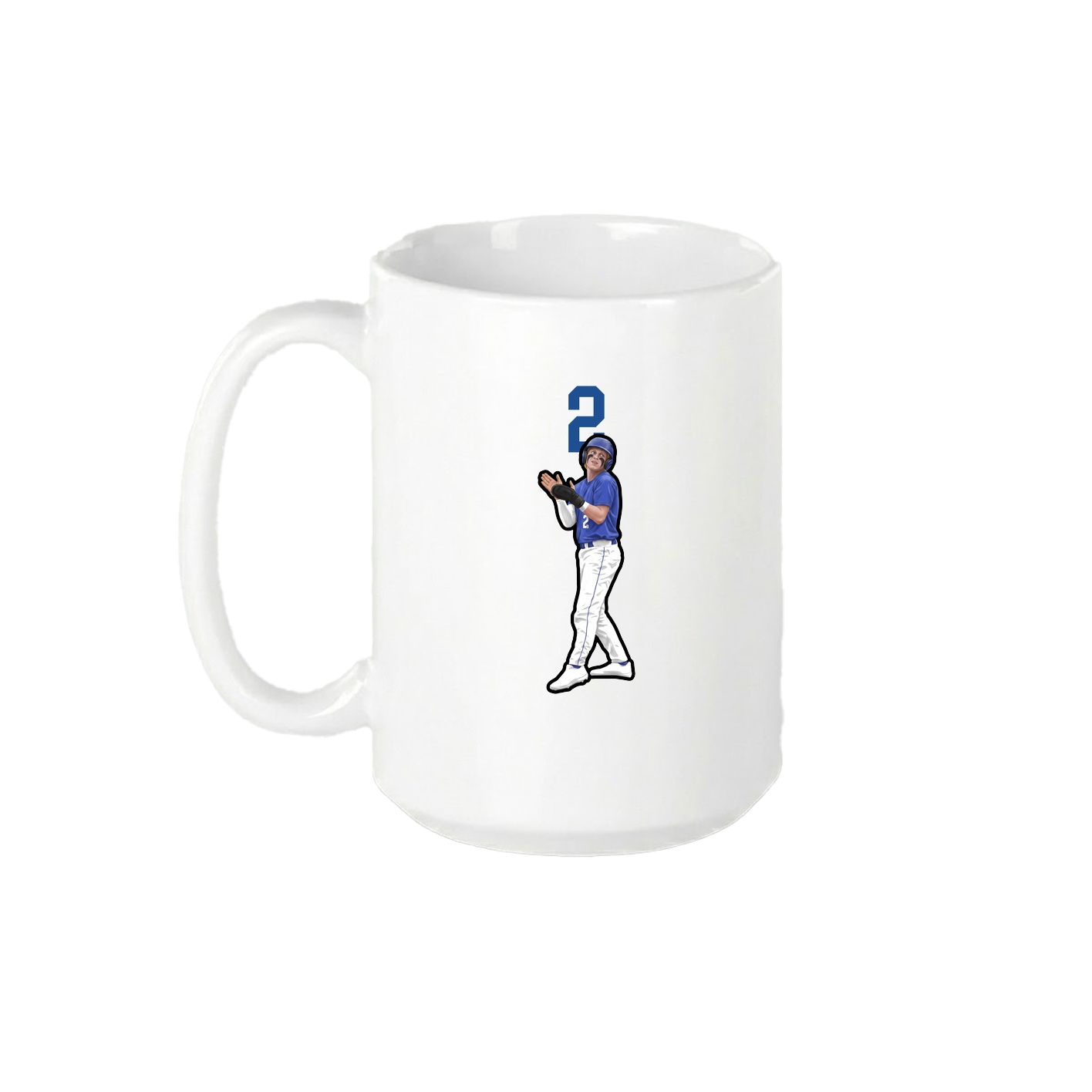 15oz Coffee Mug — Number Top in White