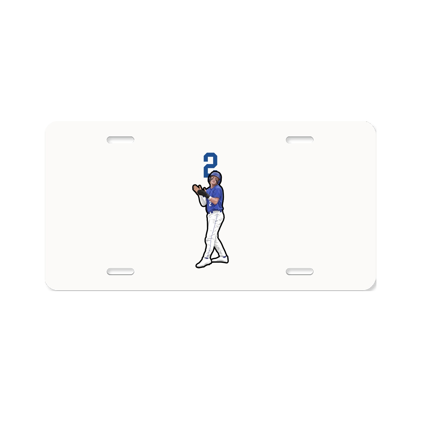 License Plate — Number Top in Classic