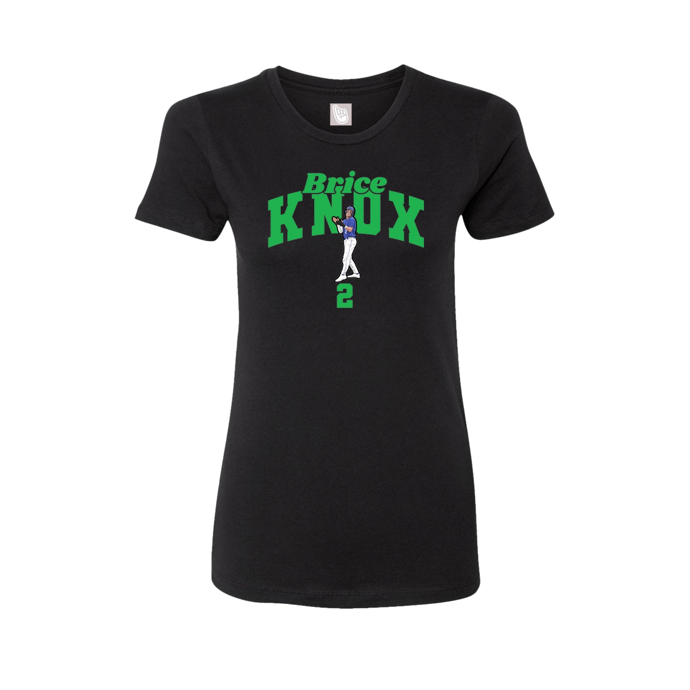 Fitted Women's Tee — Signature Arch in Black