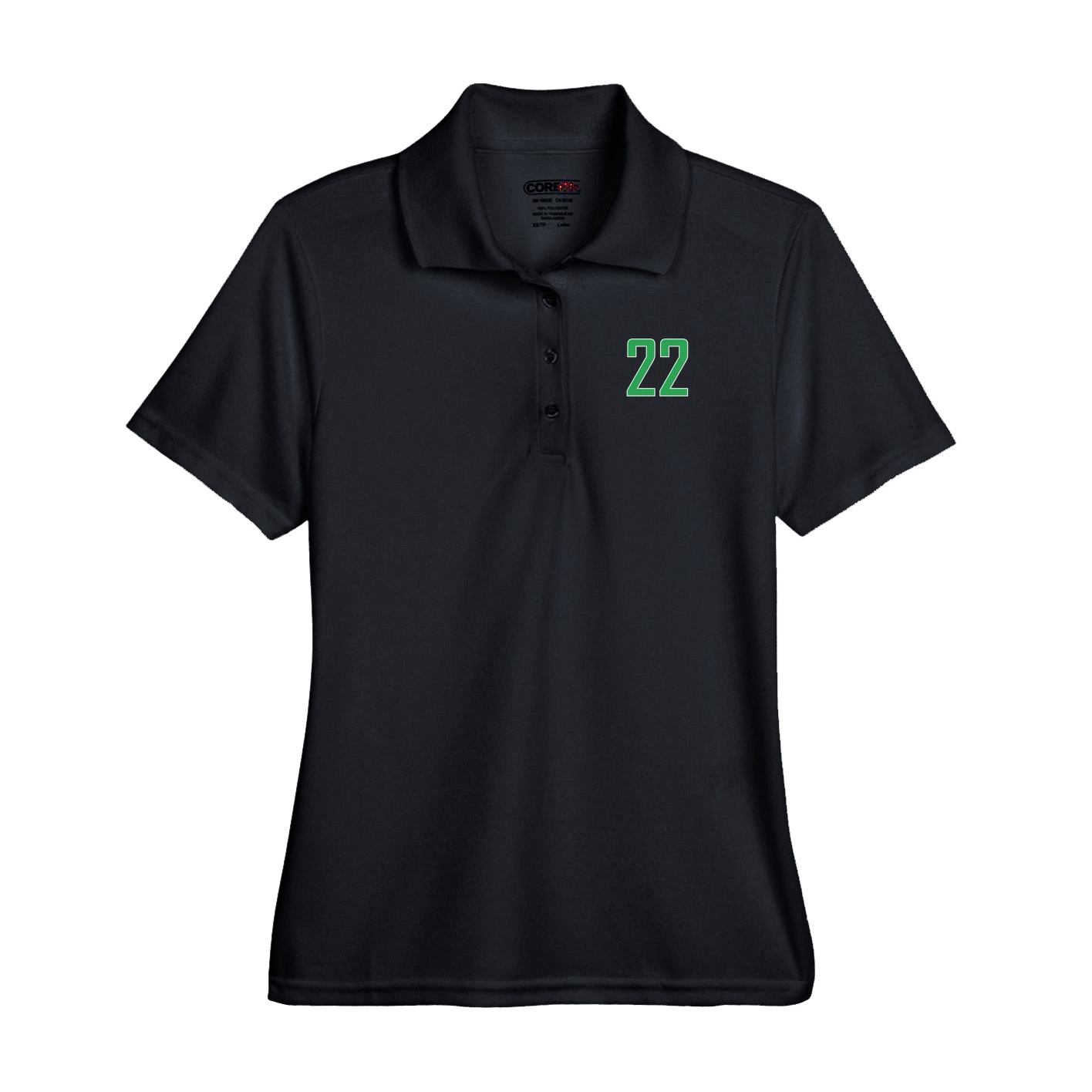 Performance Polo — Front Shirsy in Black