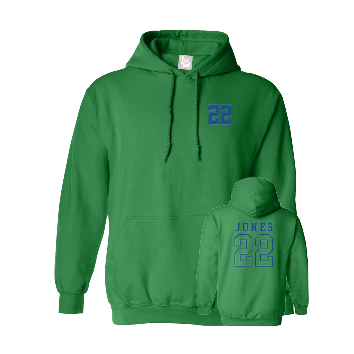 Hoodie — Chest Back in Green