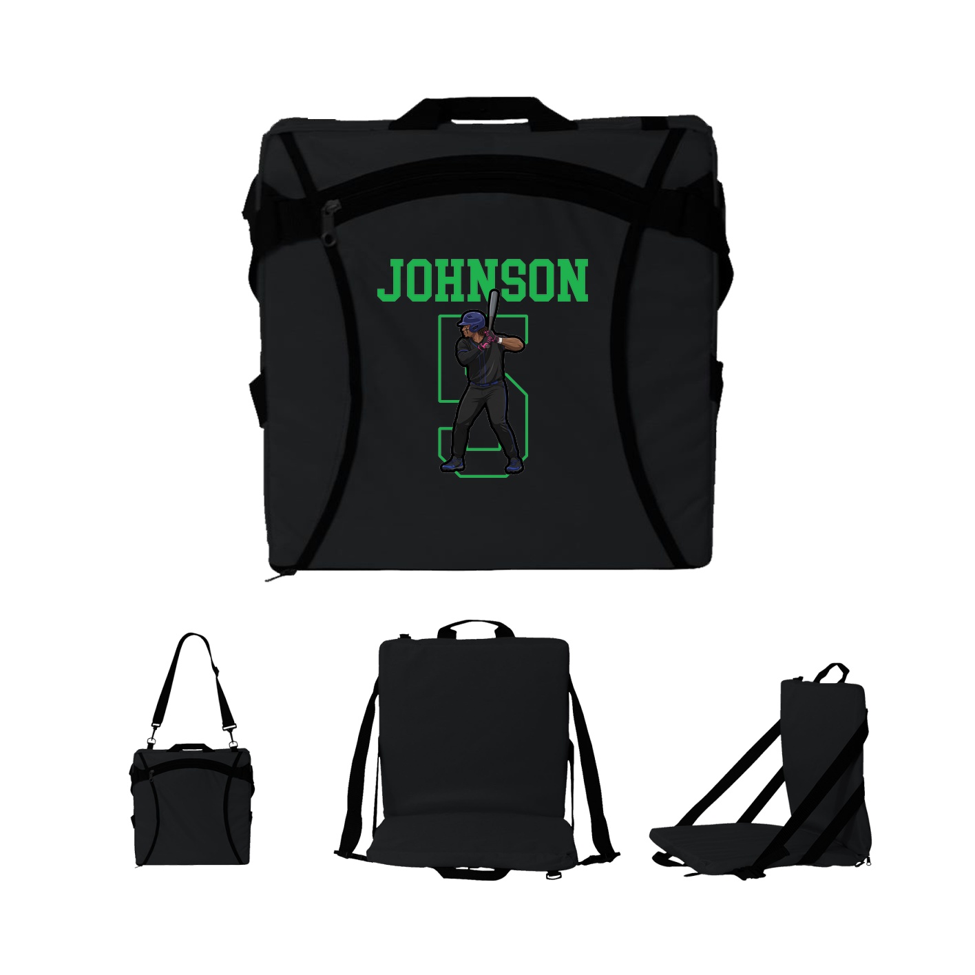 Folding Stadium Seat — Shirsey in Black