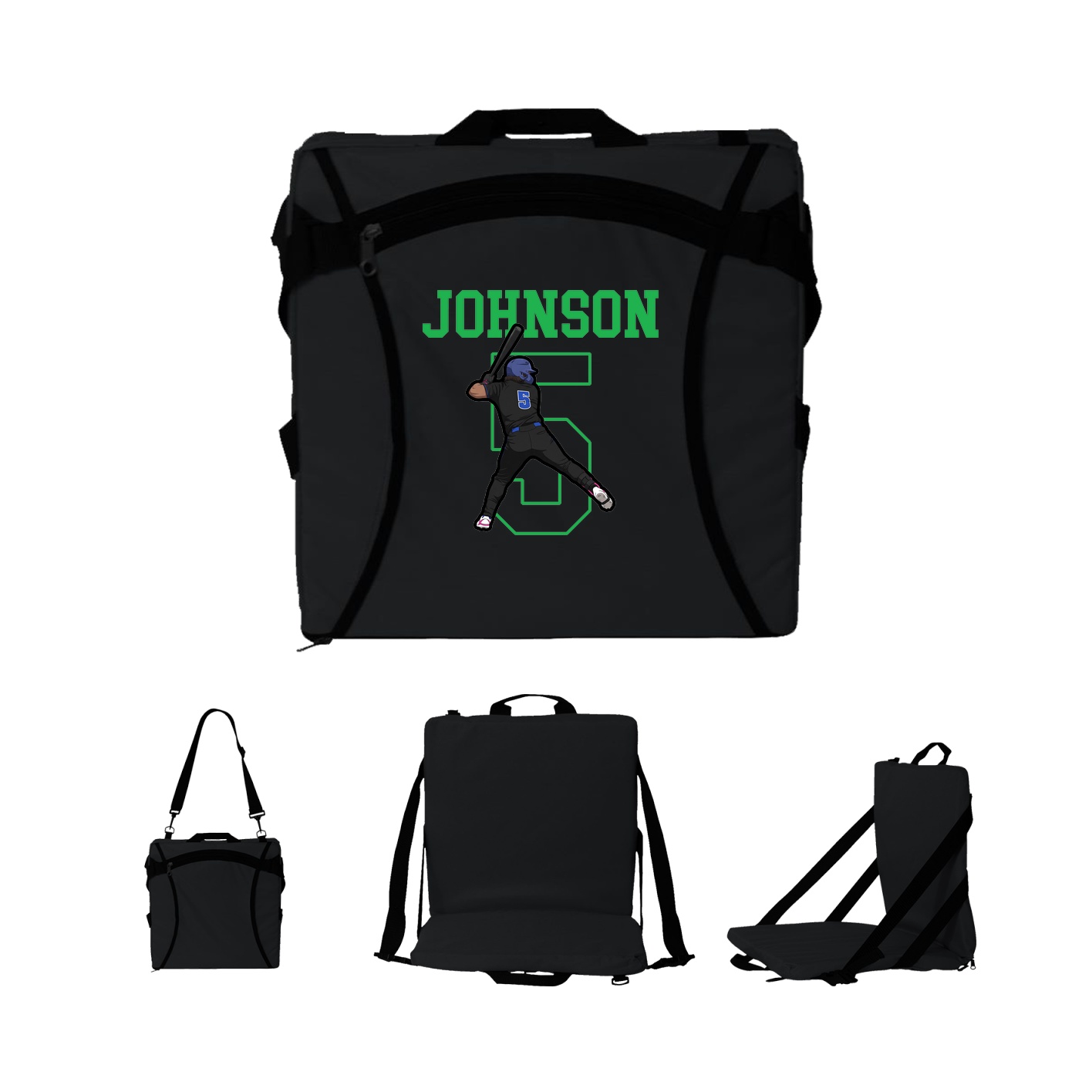 Folding Stadium Seat — Shirsey in Black