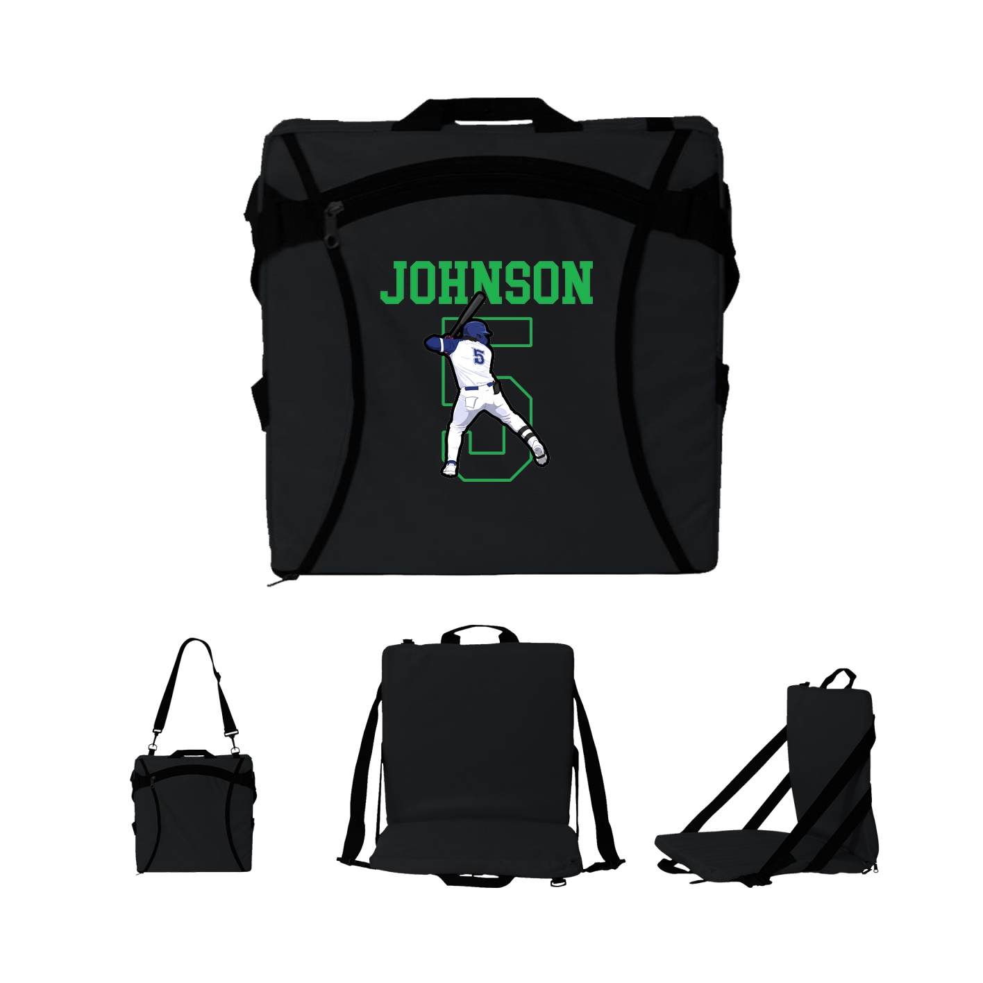 Folding Stadium Seat — Shirsey in Black