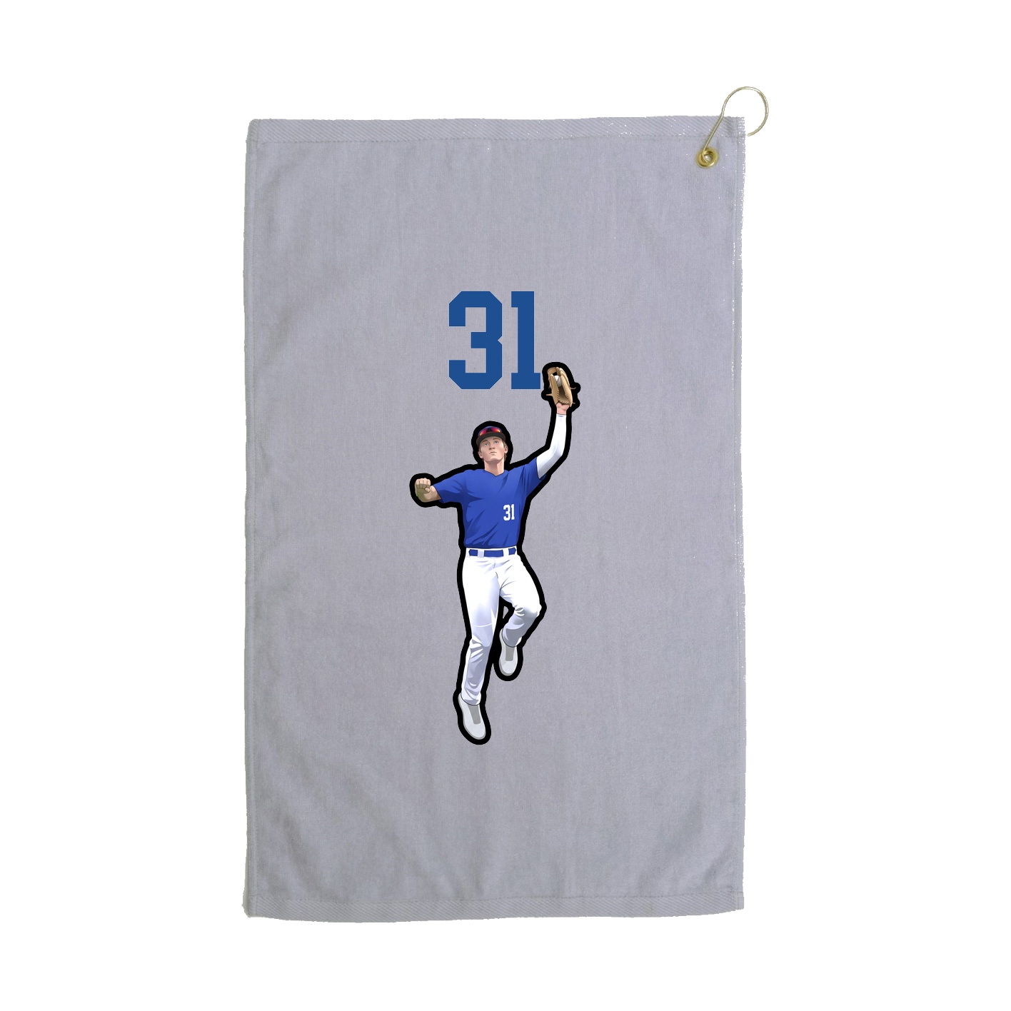 Golf Towel — Number Top in Grey