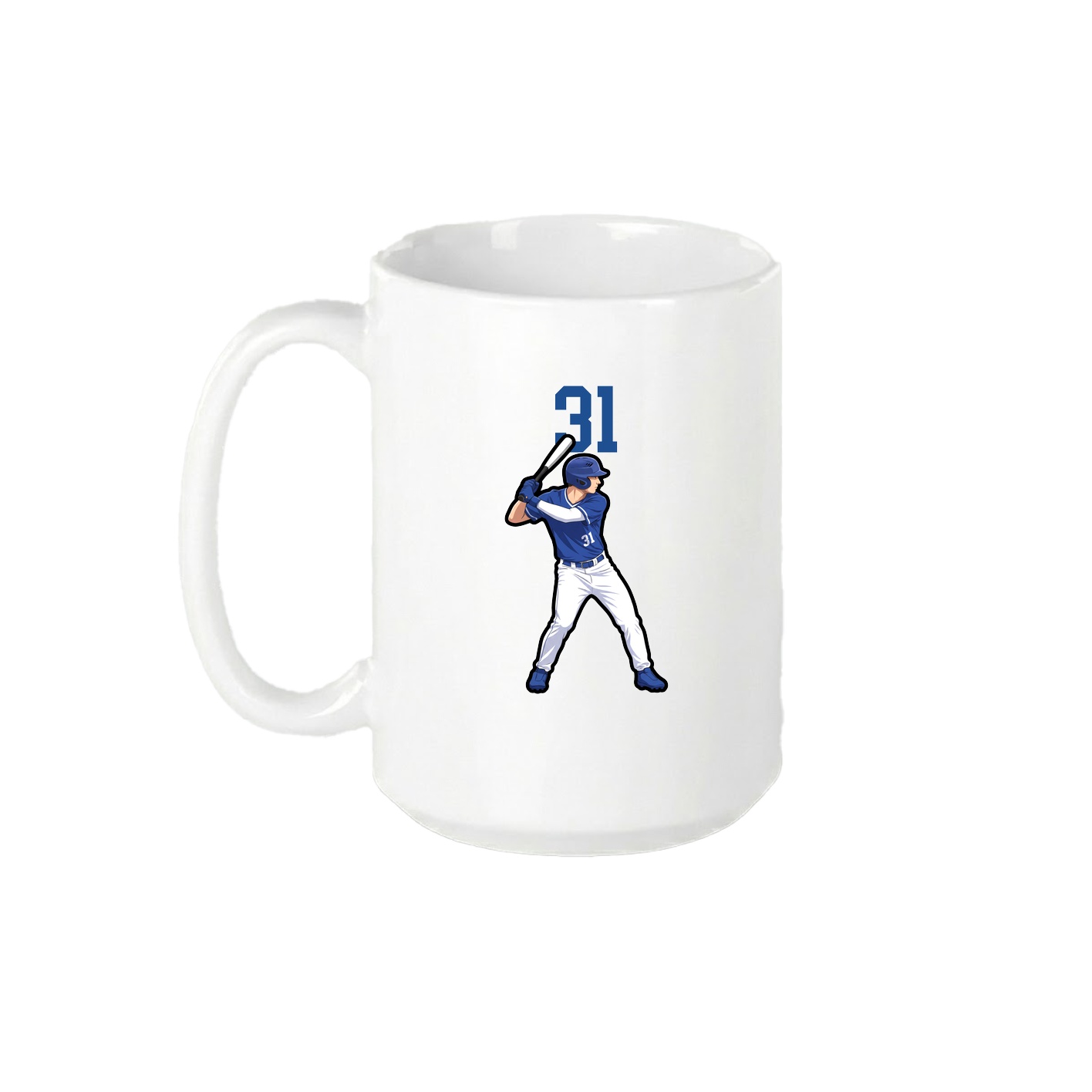 15oz Coffee Mug — Number Top in White