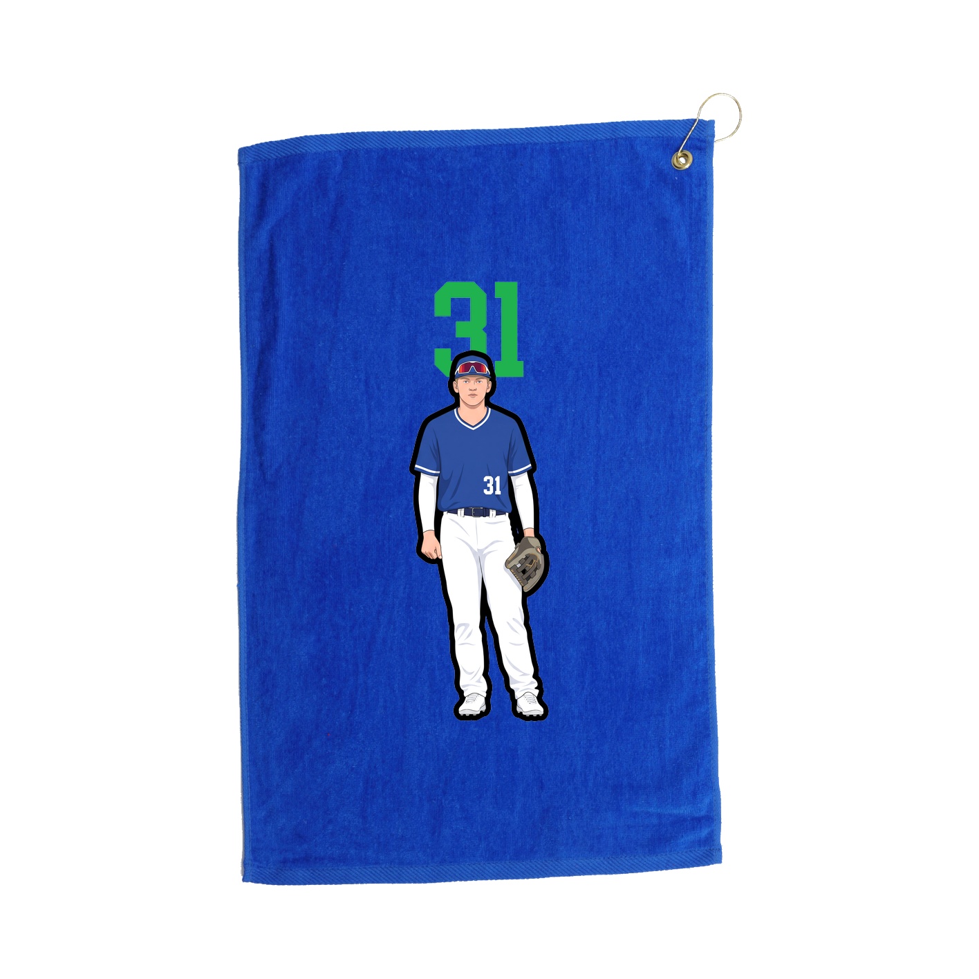 Golf Towel — Number Top in Royal