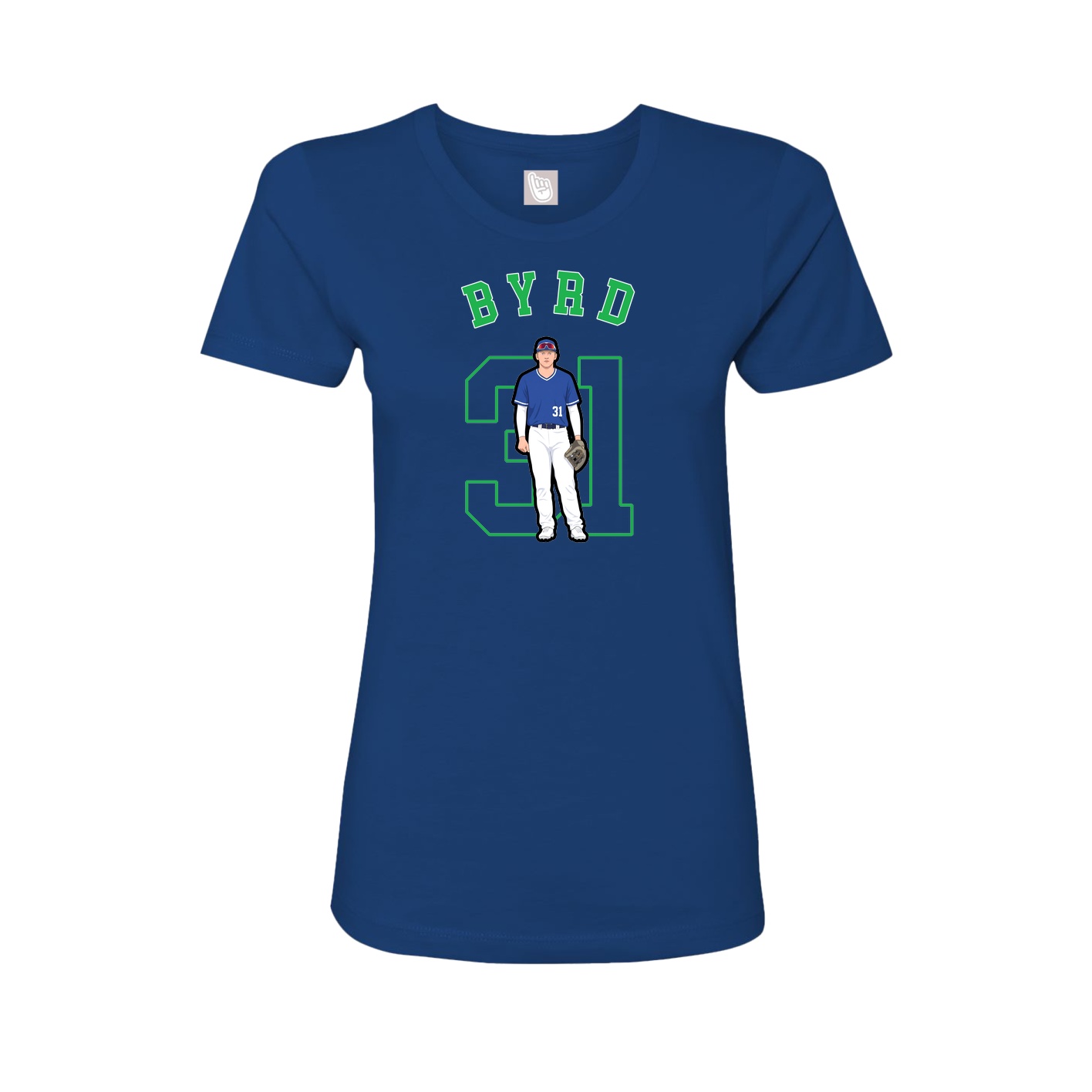Fitted Women's Tee — Shirsey Arch in Royal