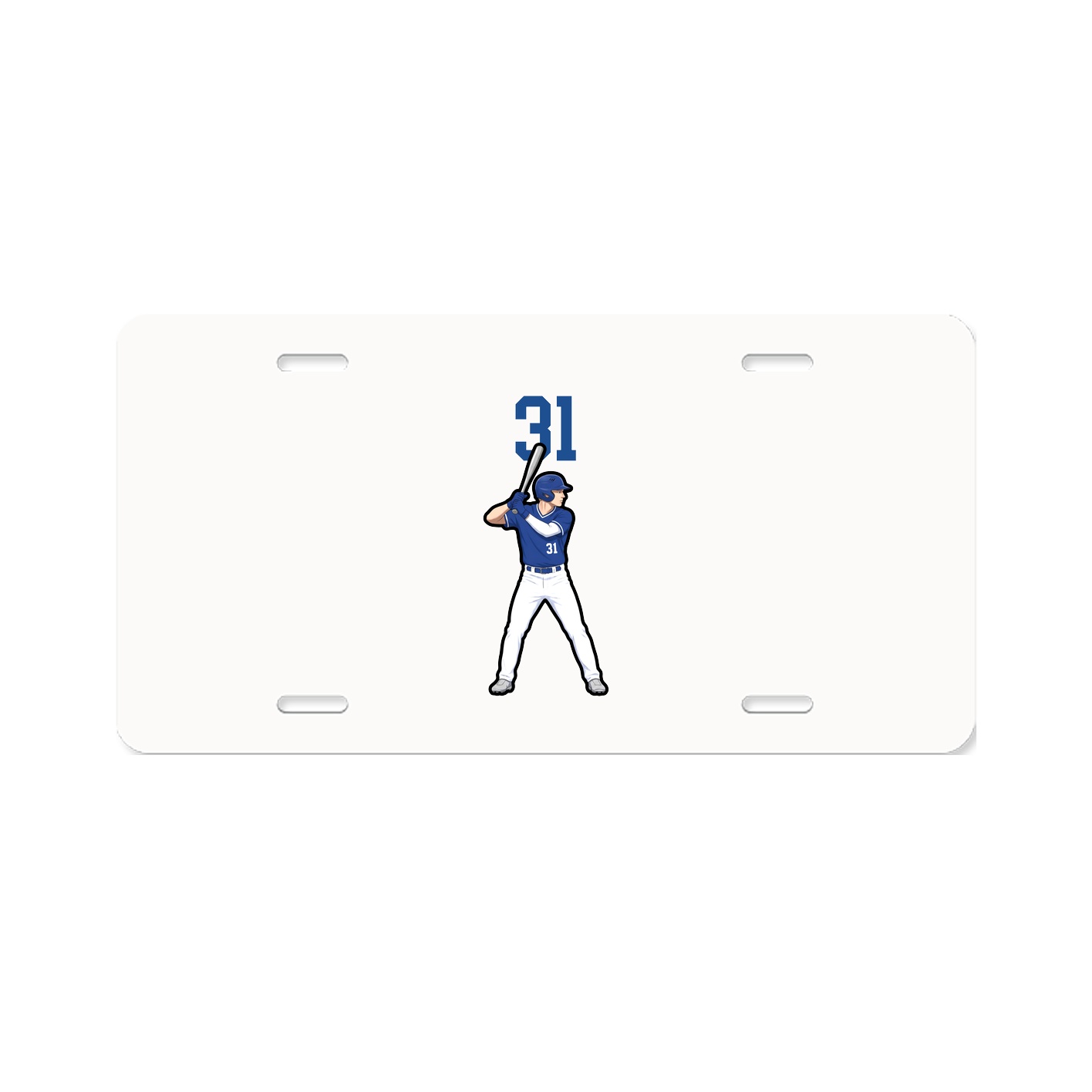 License Plate — Number Top in Classic
