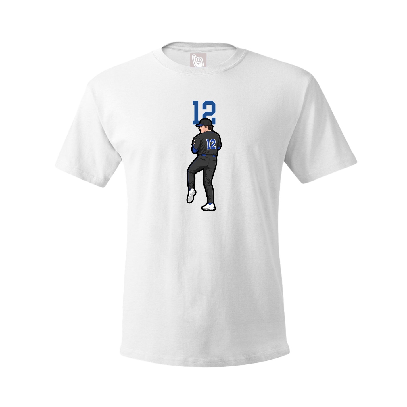 Youth Tee — Number Top in White