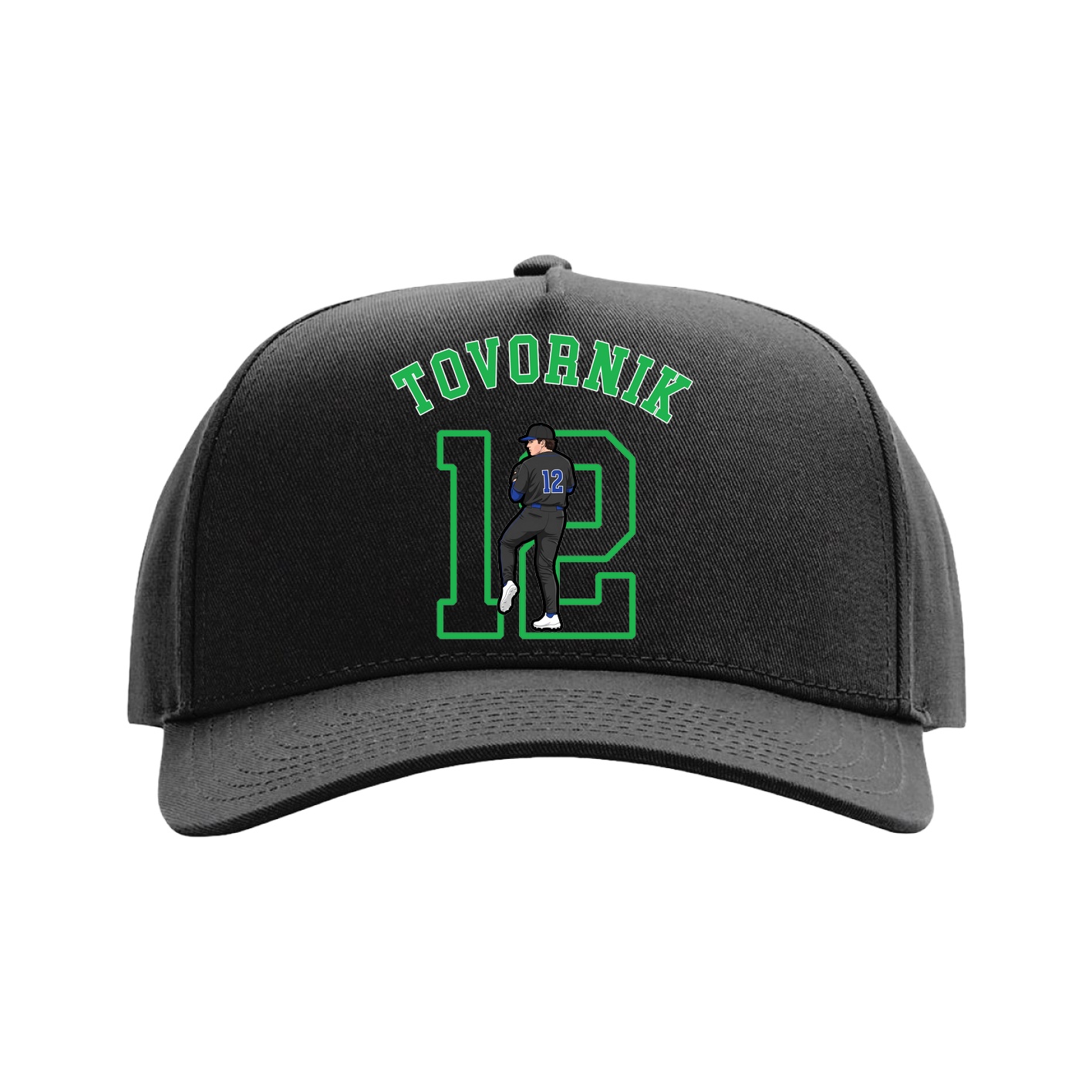 Full Fabric Five-Panel Champ Cap — Shirsey Arch in Black