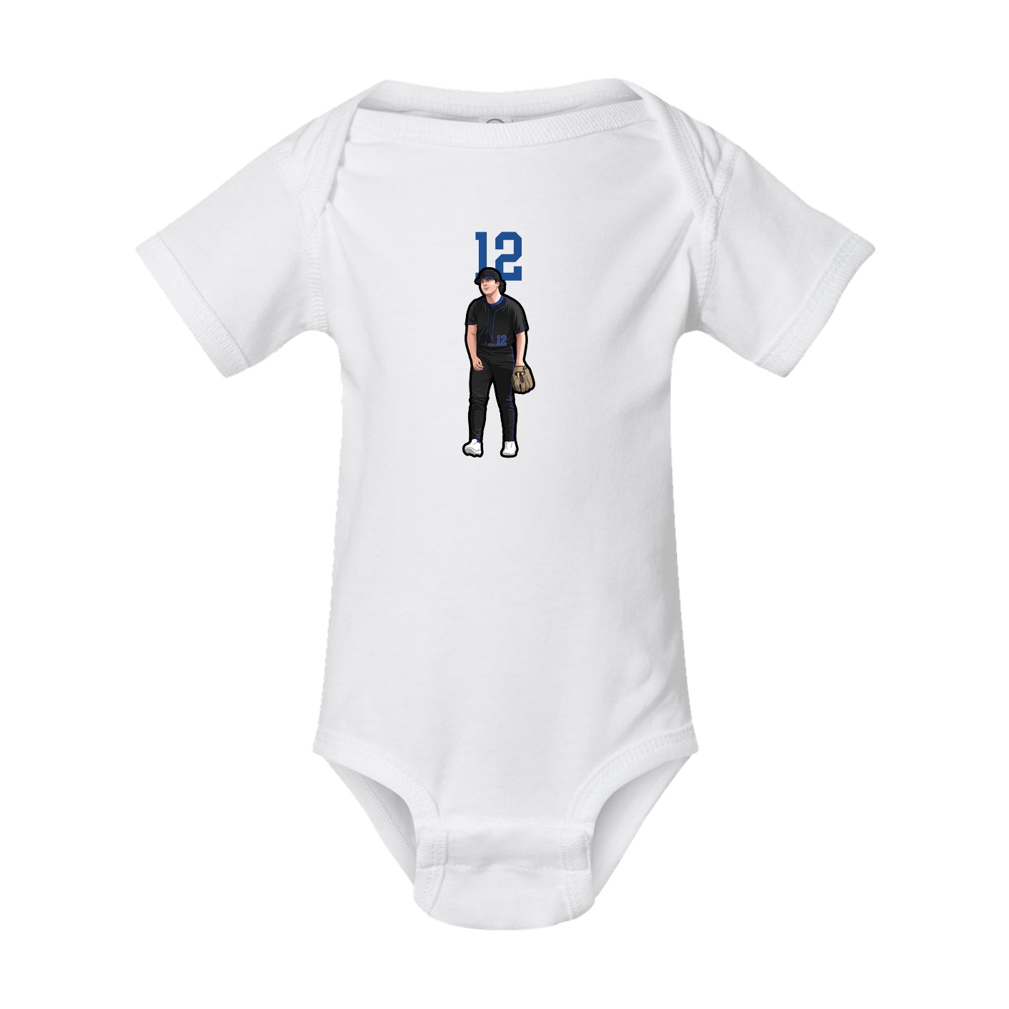 Baby Onesie — Number Top in White