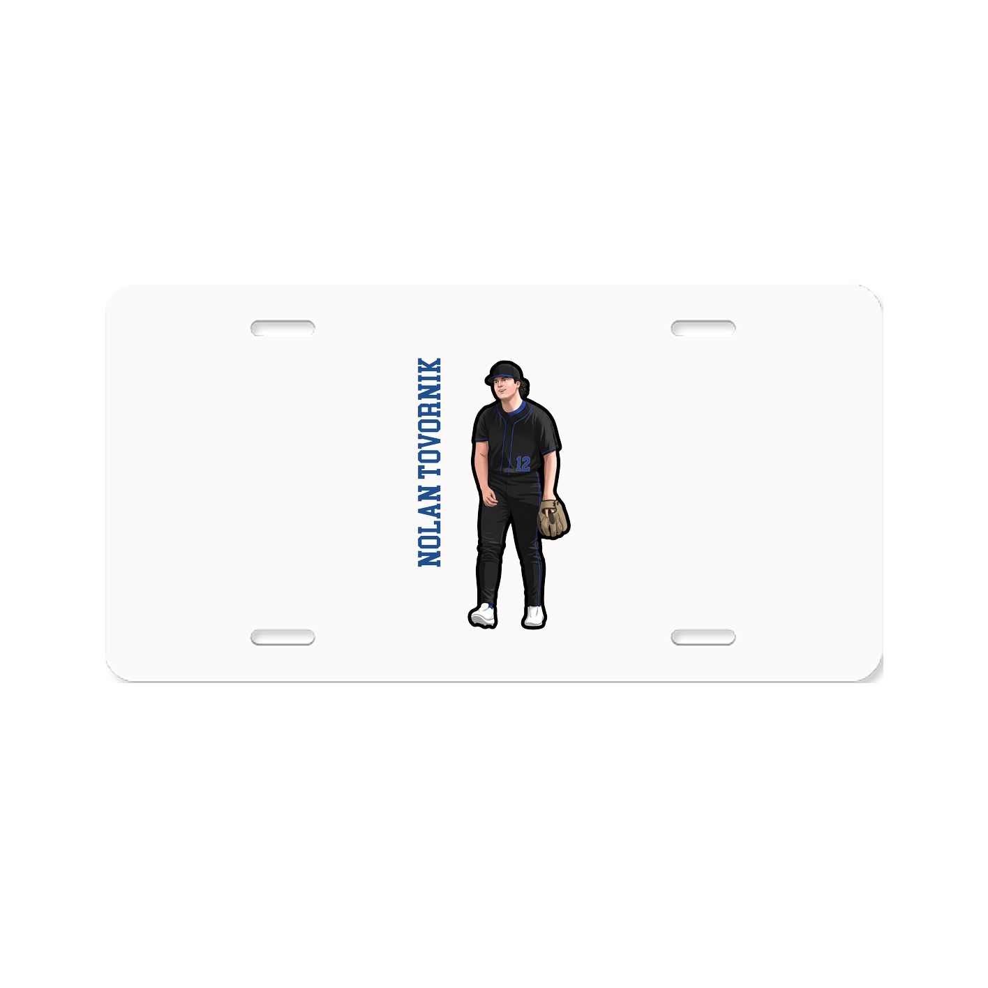 License Plate — Name Vertical in Classic
