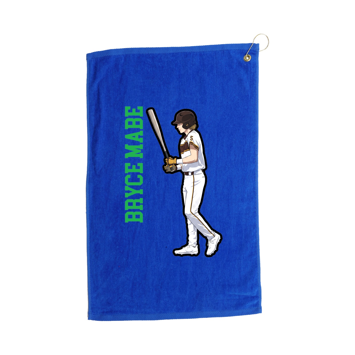 Golf Towel — Name Vertical in Royal