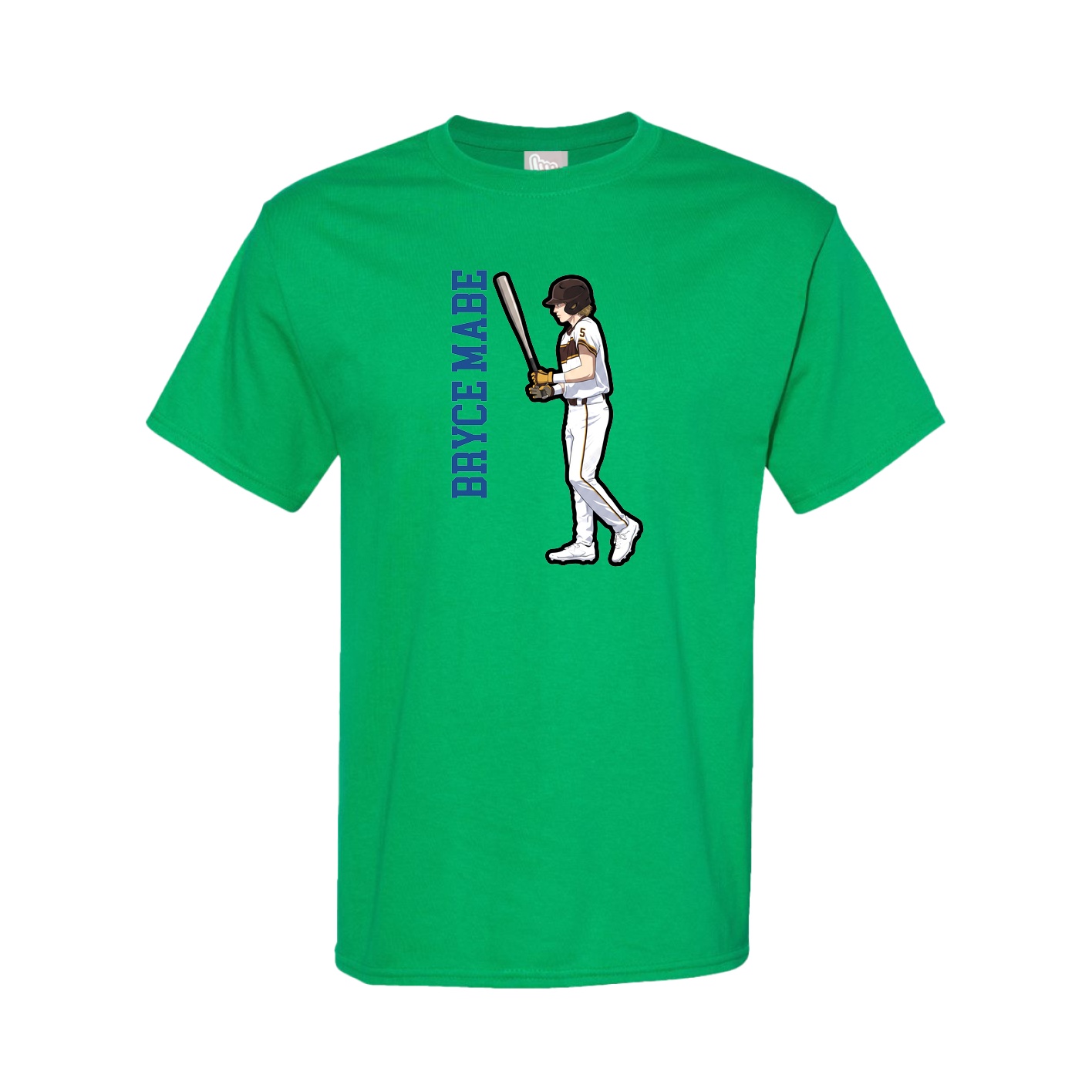 Youth Tee — Name Vertical in Green