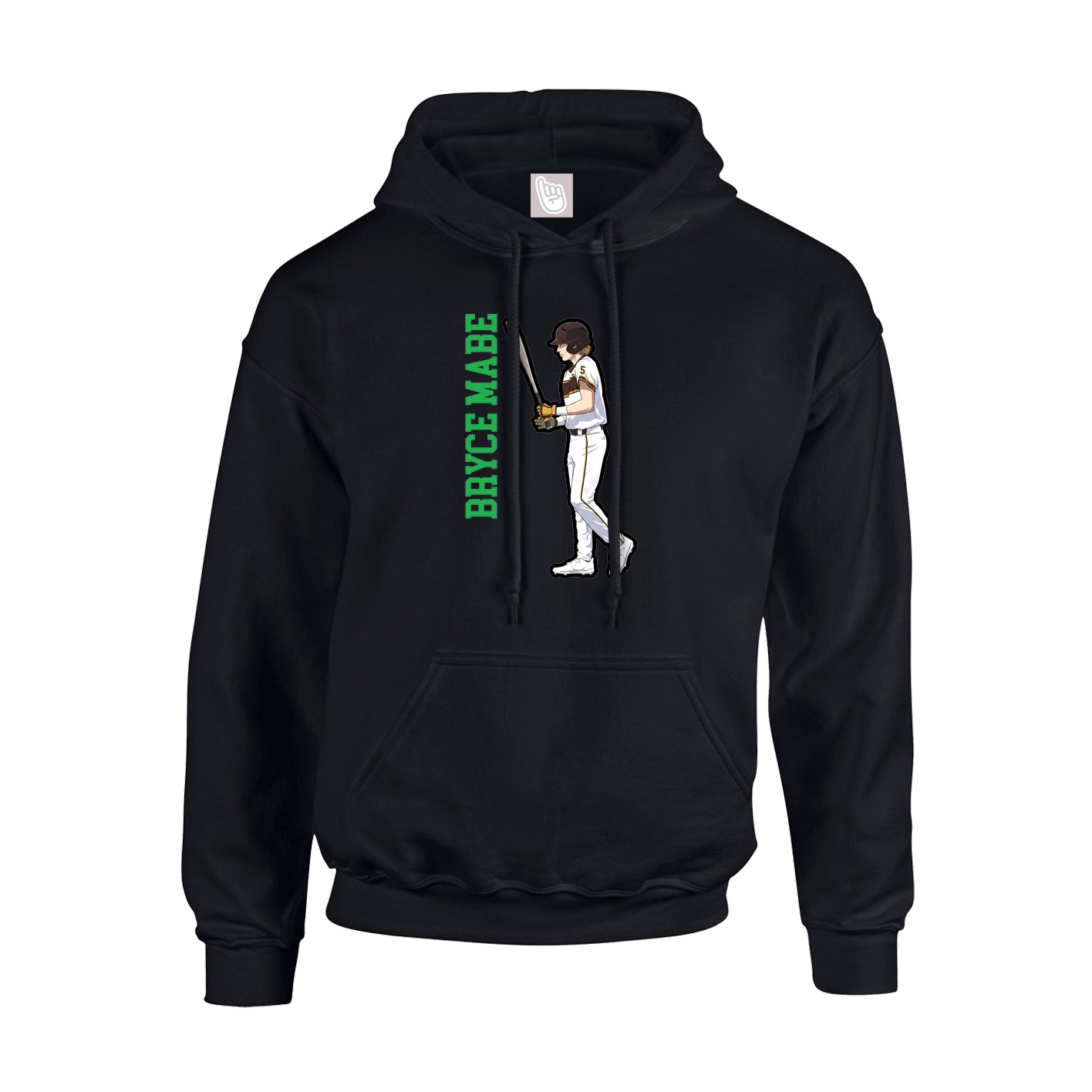 Hoodie — Name Vertical in Black