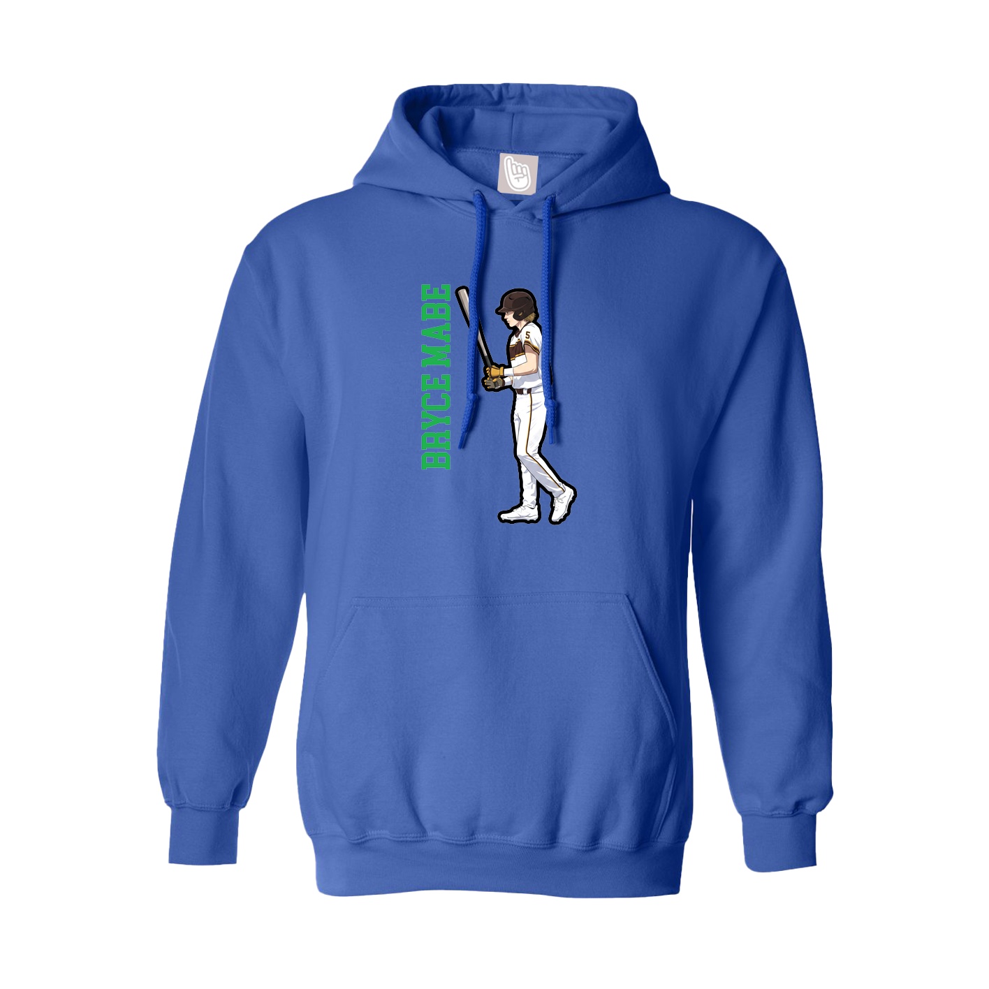 Youth Hoodie — Name Vertical in Royal
